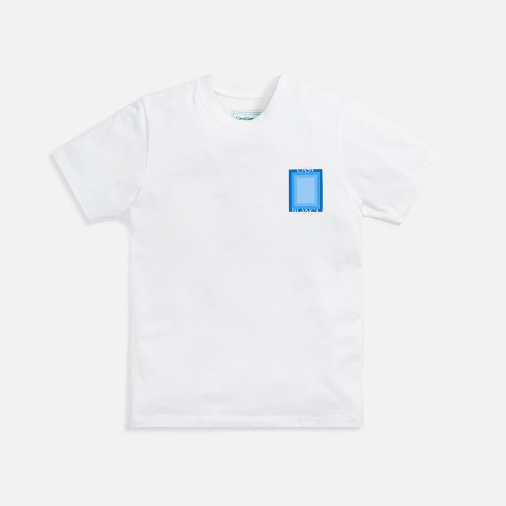 CASABLANCA T-SHIRT GRADIENT CASA LOGO BLANC
