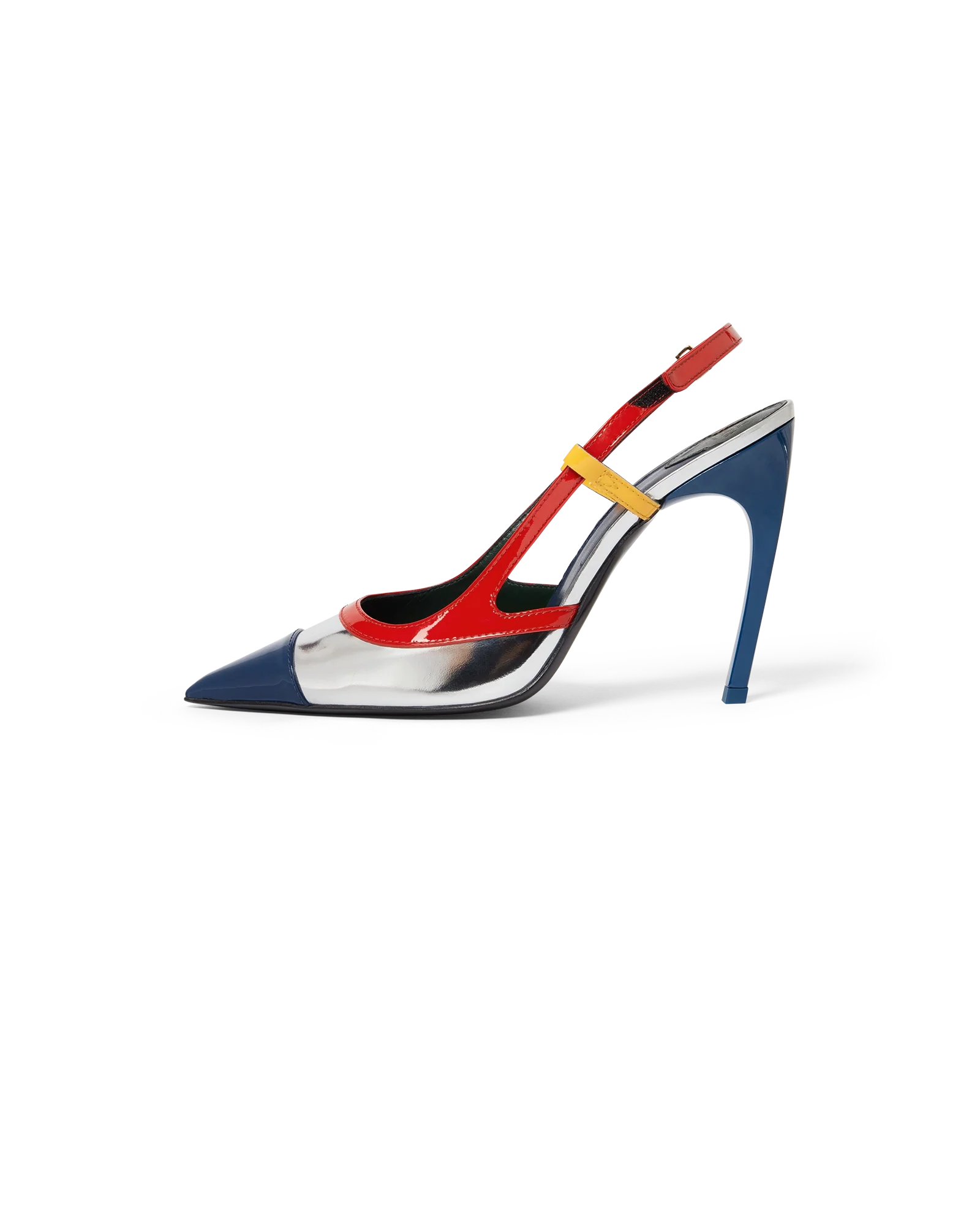 Chrome Arch Slingback Pump