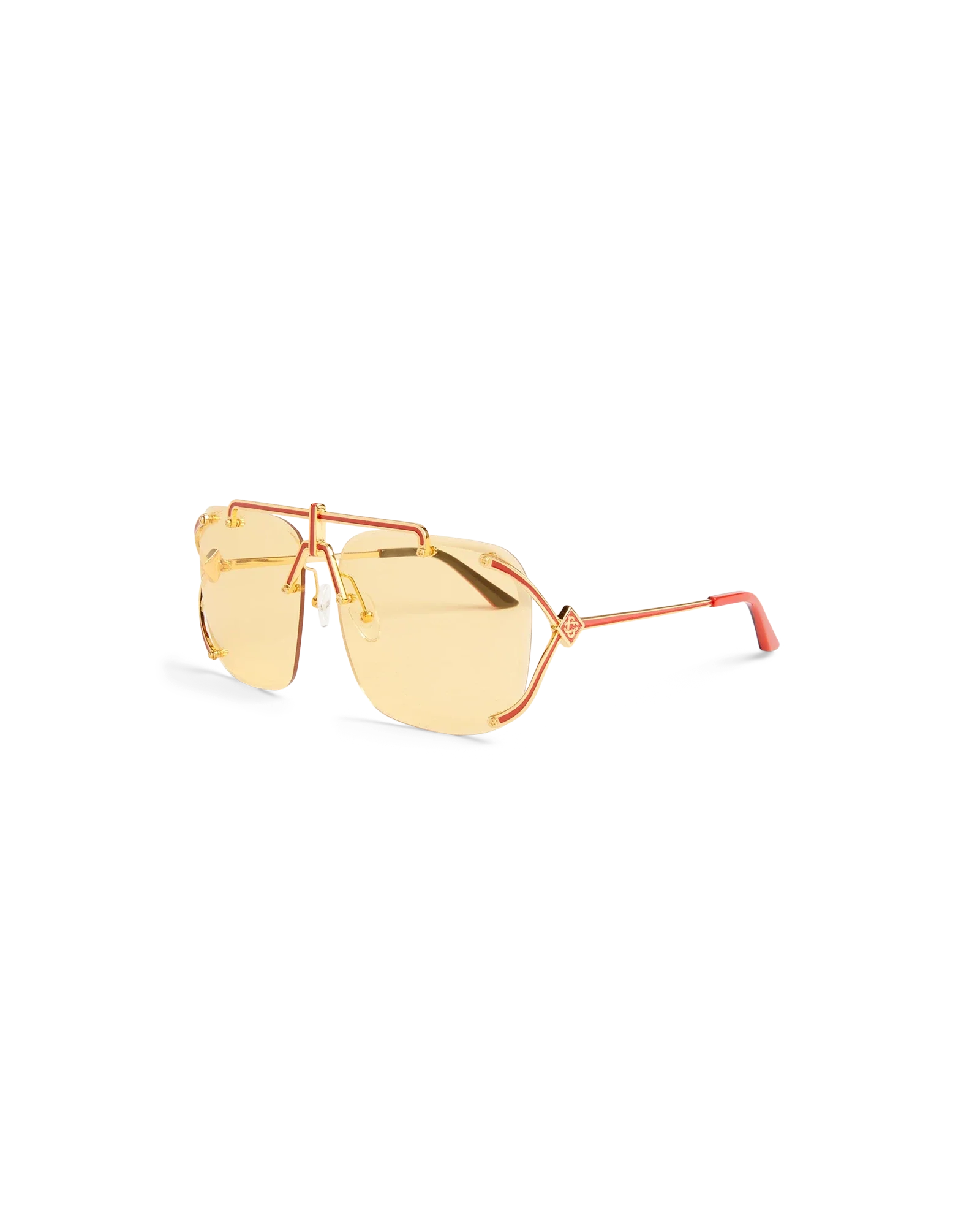 Gold & Red The Pilot Sunglasses