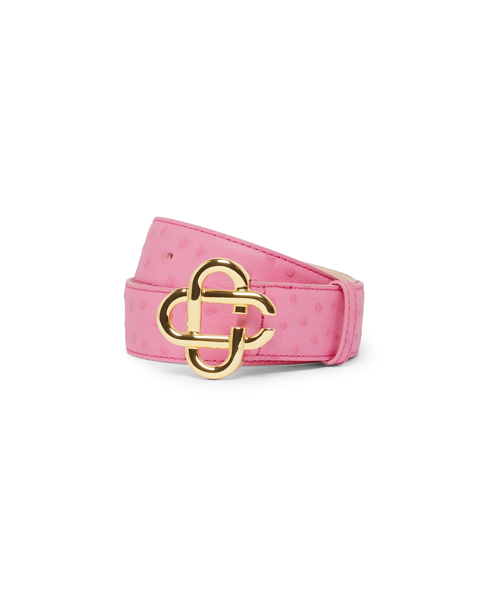 Pink Embossed CC Logo Belt