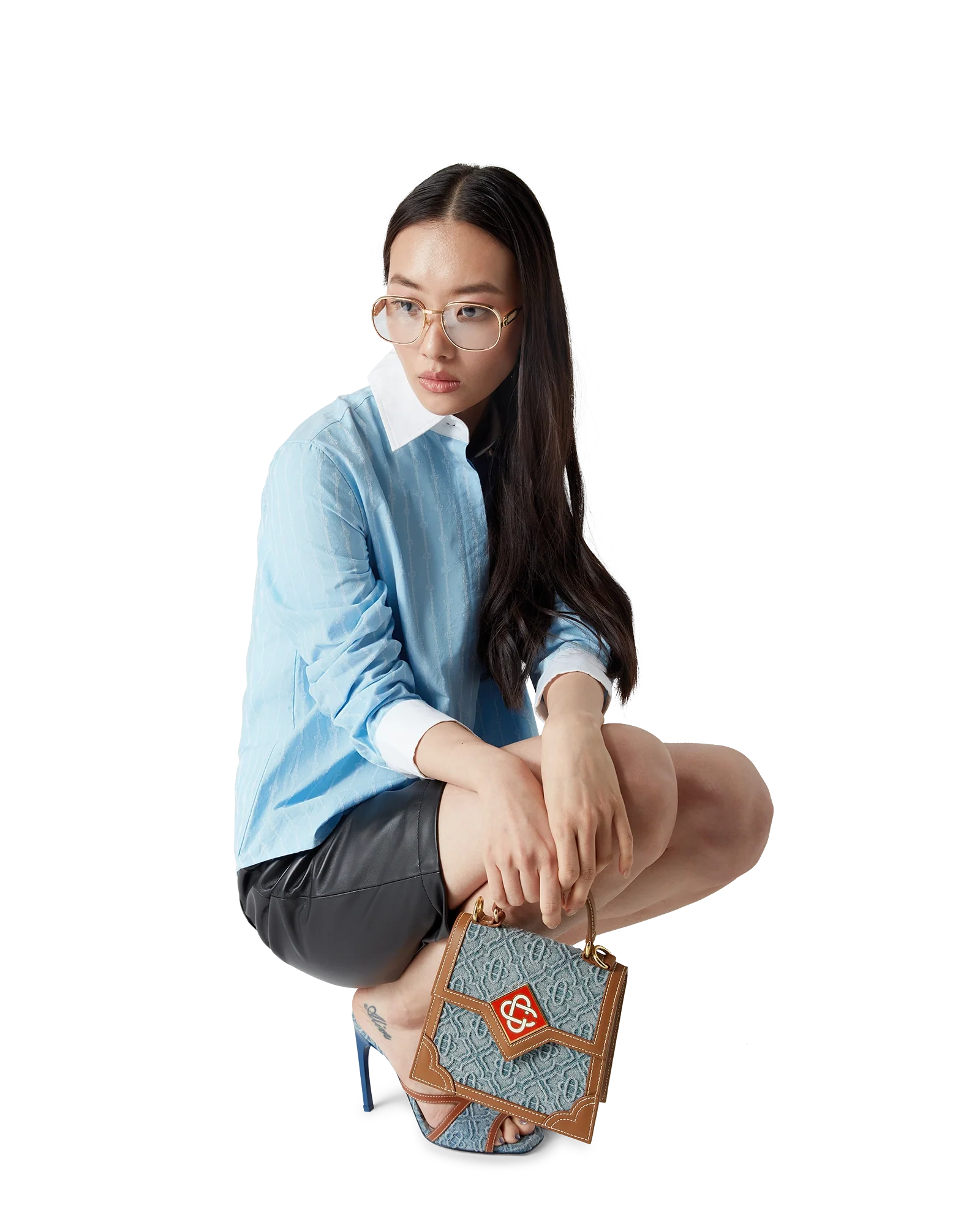 Monogram Denim Mini Jeanne Bag