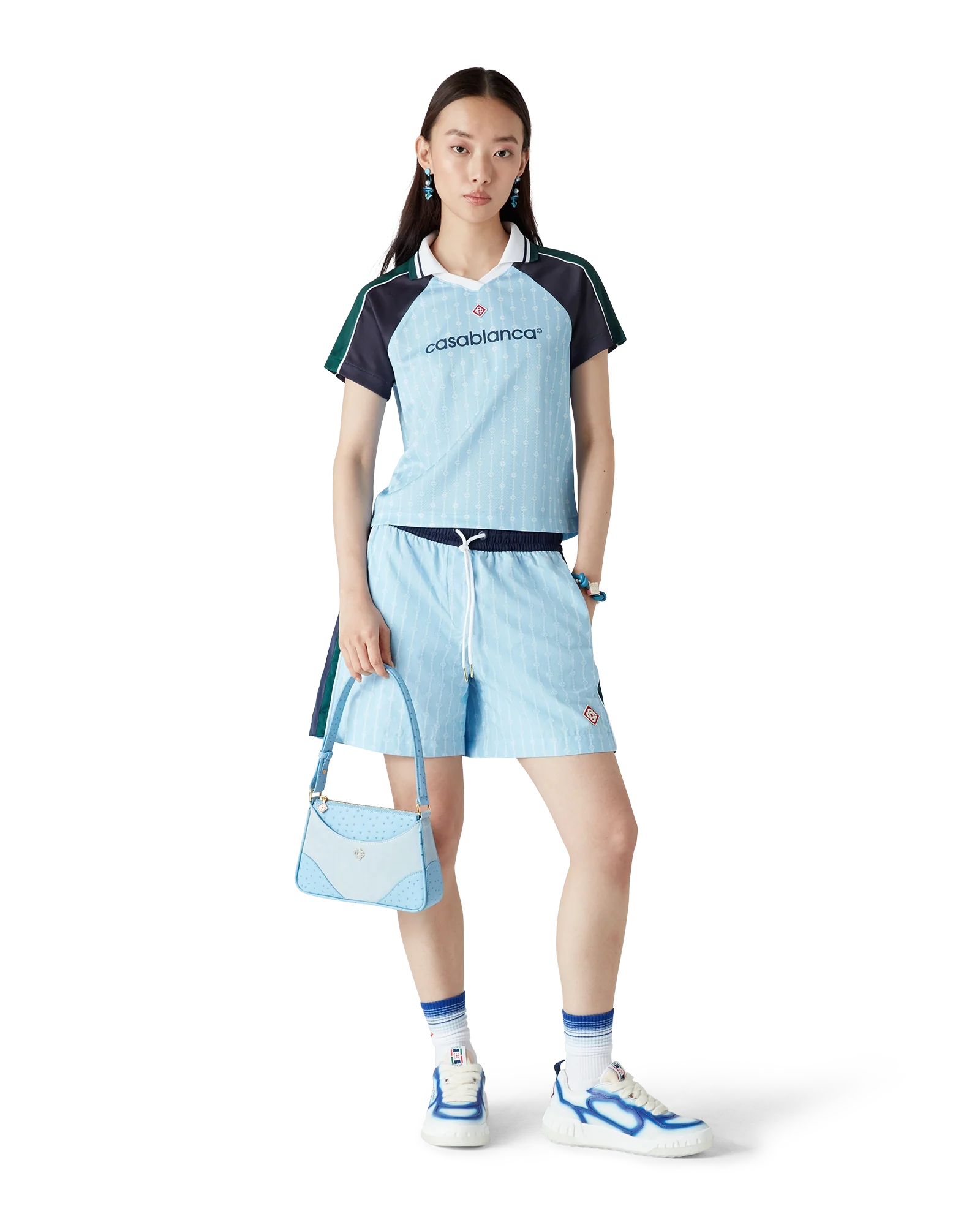 Blue Jeanne Pochette Shoulder Bag