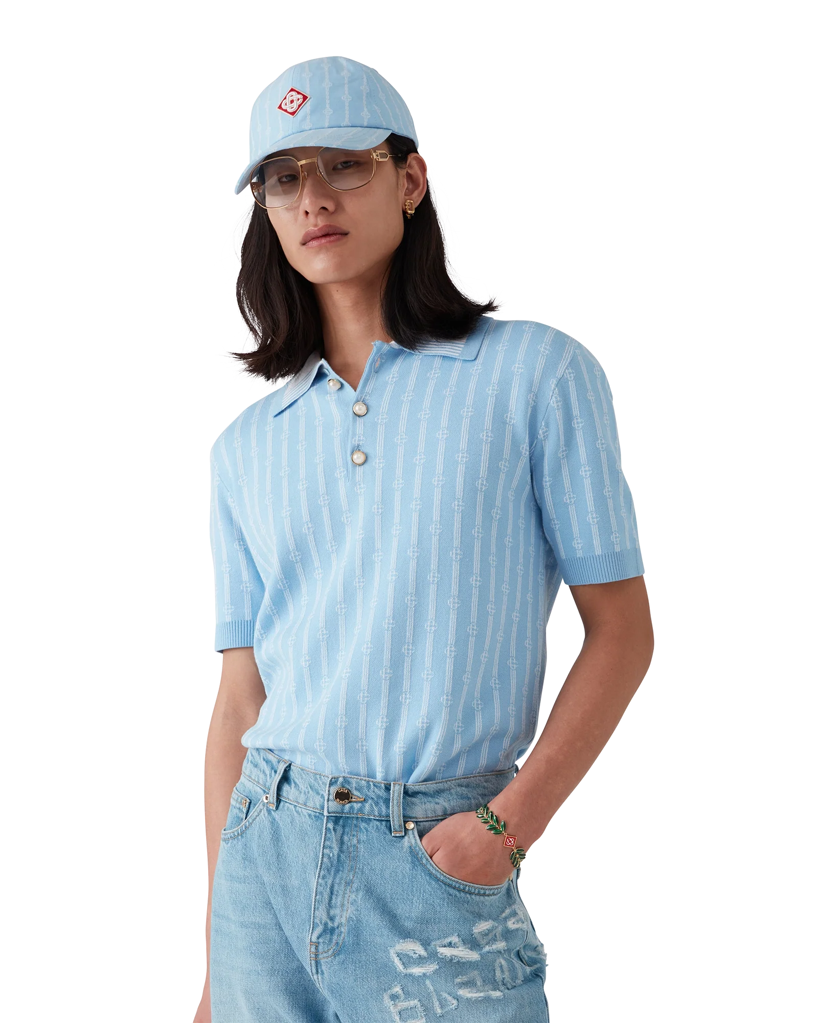 Laurel Stripe Logo Patch Cap