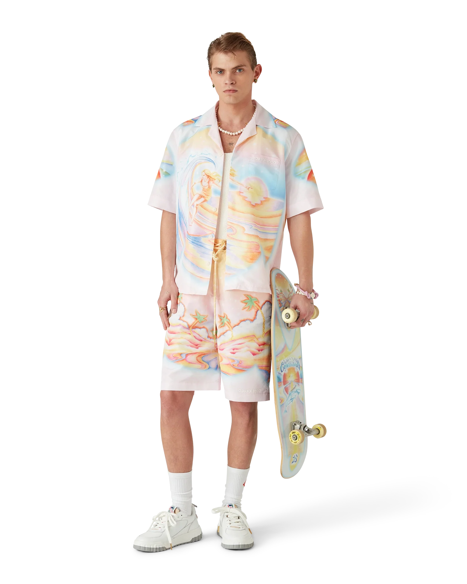 Pink Knotted Pearl Bracelet