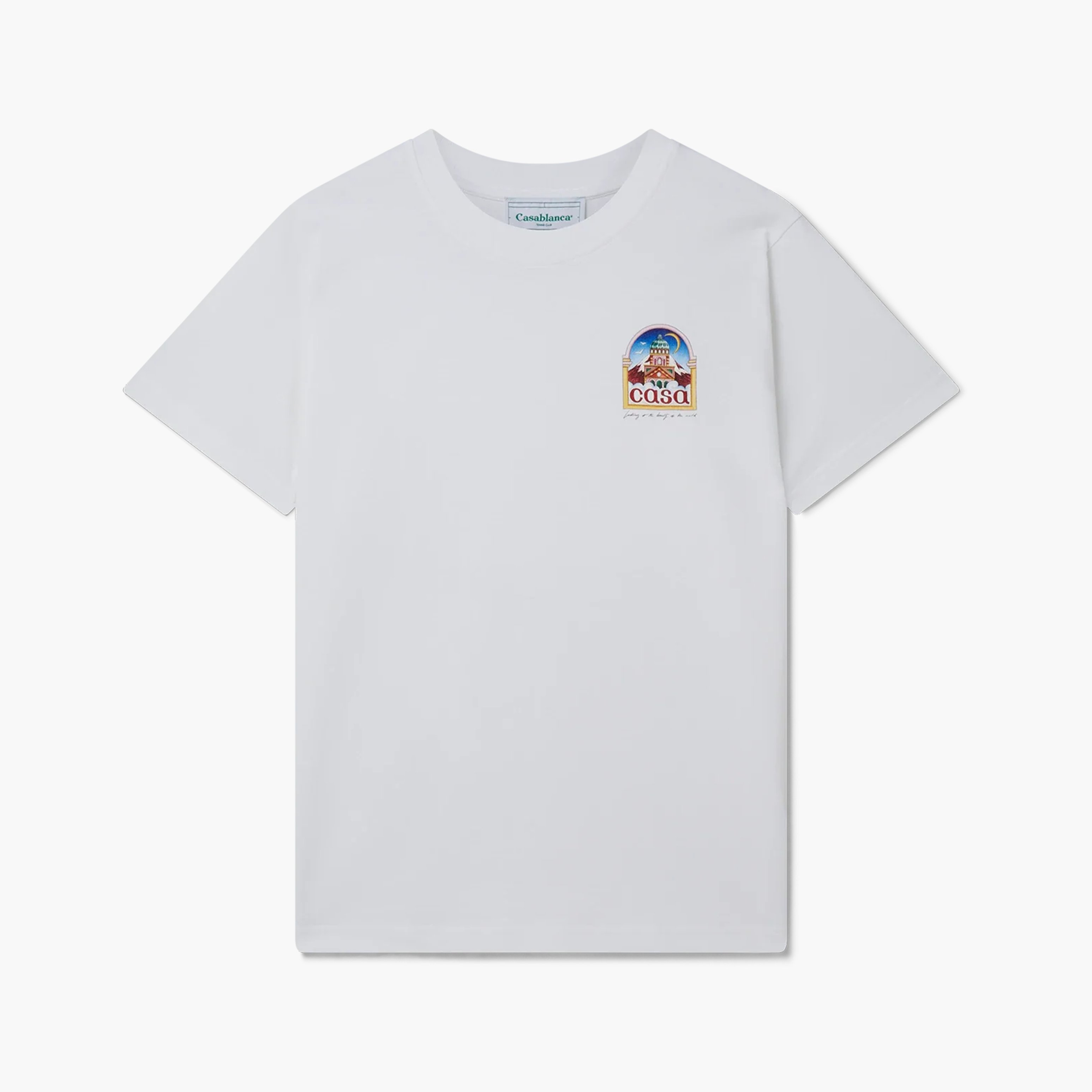 Casablanca T-Shirt Vue De L'Arche Blanc