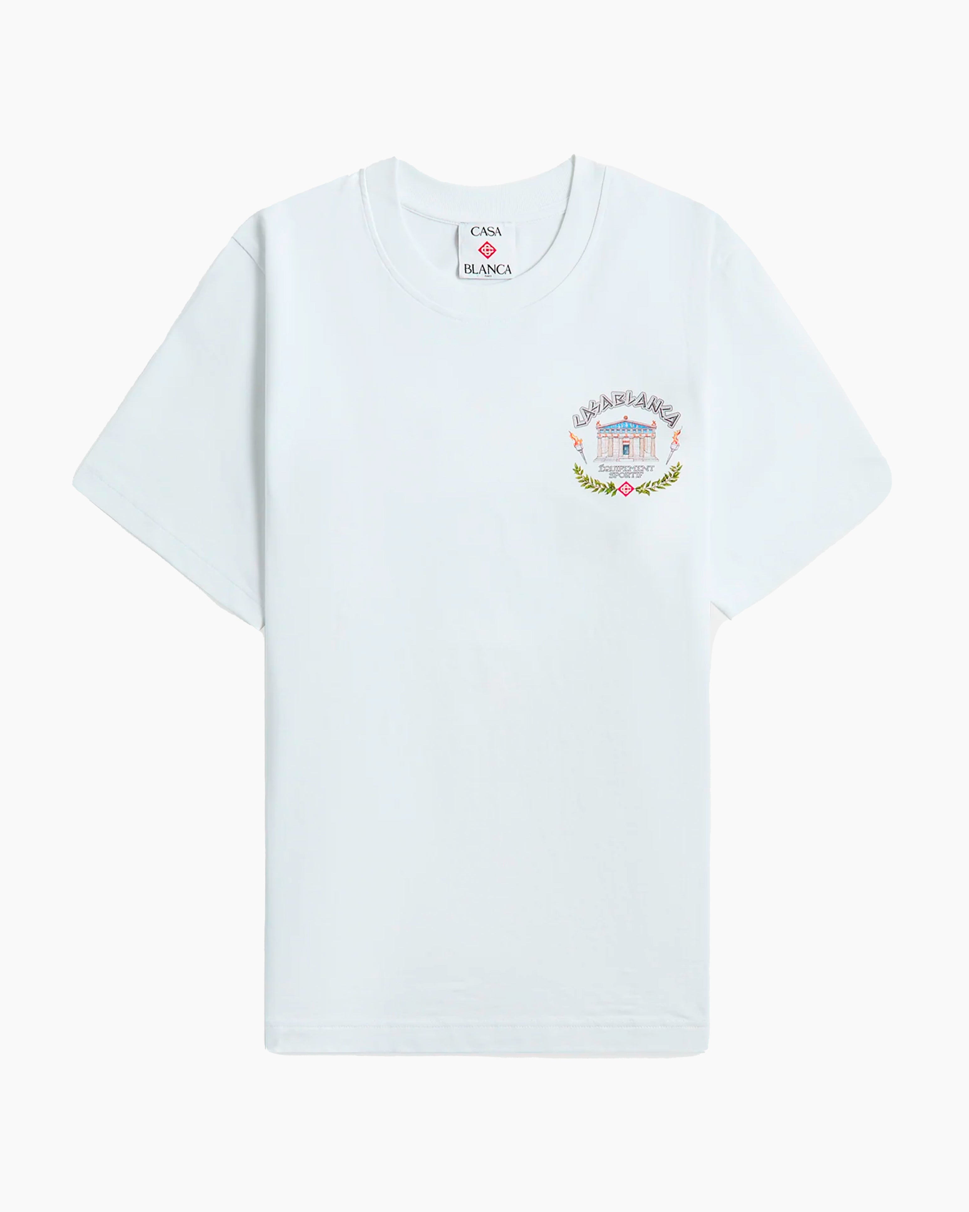 Casablanca T-shirt Le Temple Du Sport Blanc