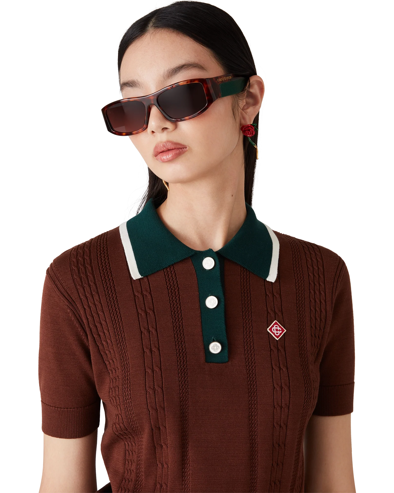 Tortoiseshell Rectangular Sunglasses