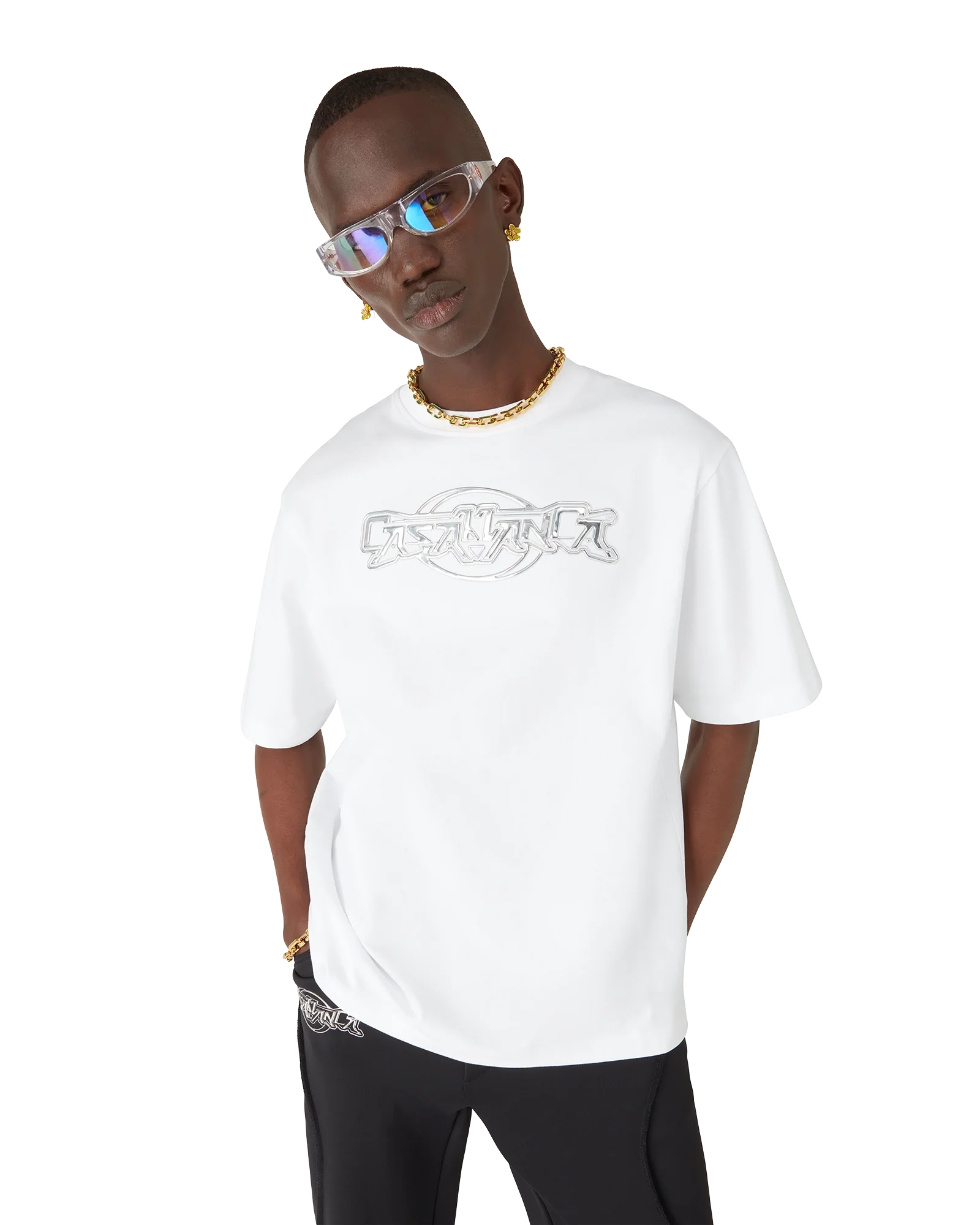 Casablanca Chrome Oversized Short Sleeve T-Shirt
