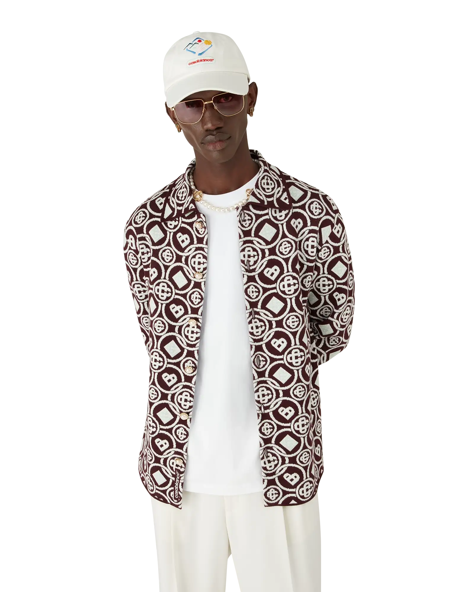Monogram Cotton Knit Shirt