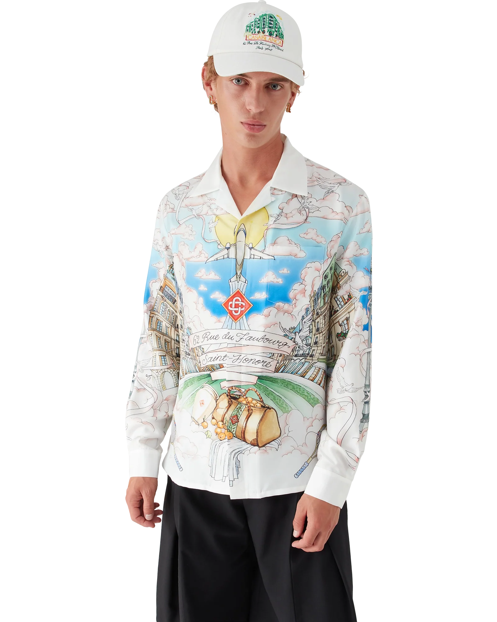 Paris Store Long Sleeve Silk Shirt