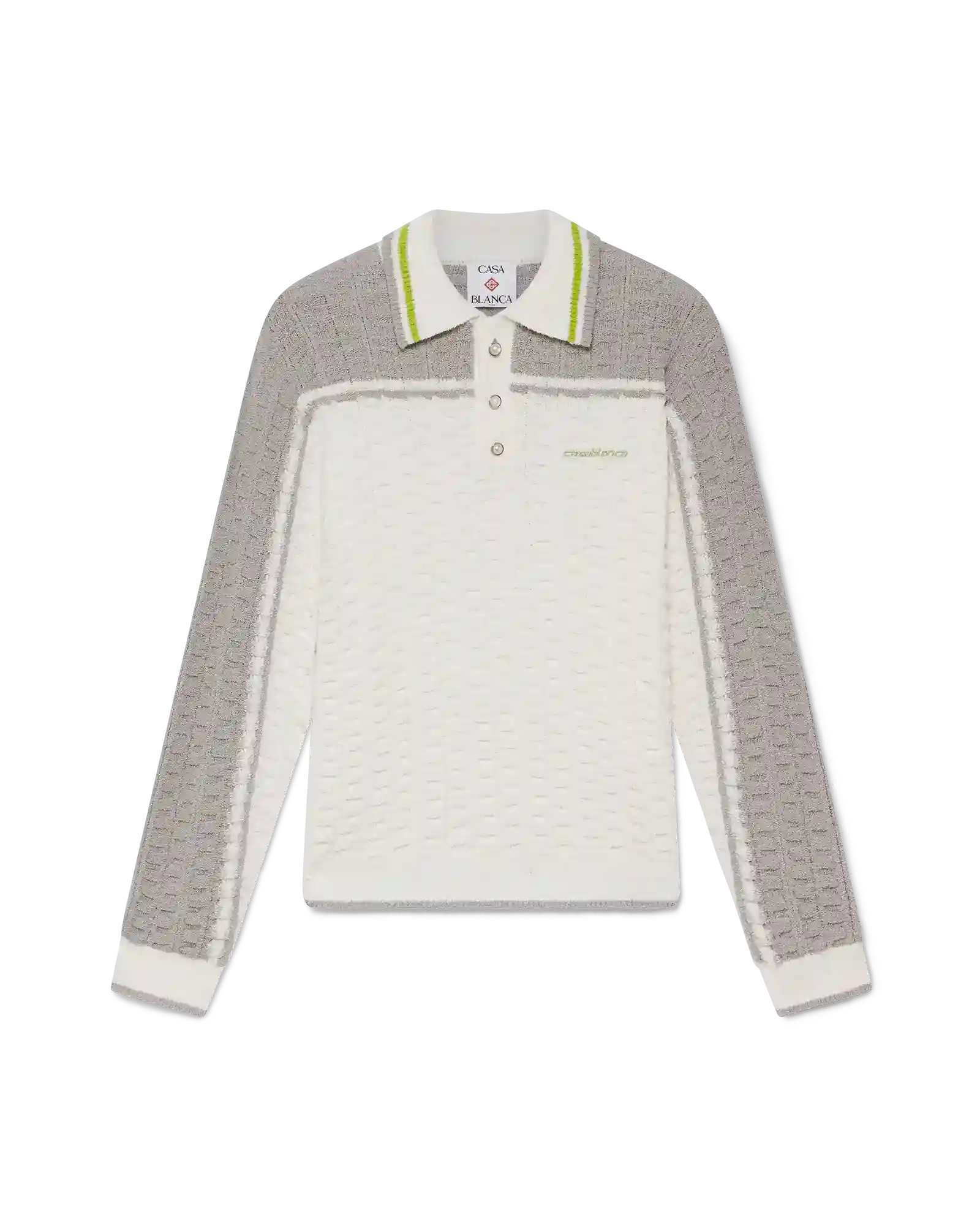 Tennis Boucle Long Sleeve Polo Shirt