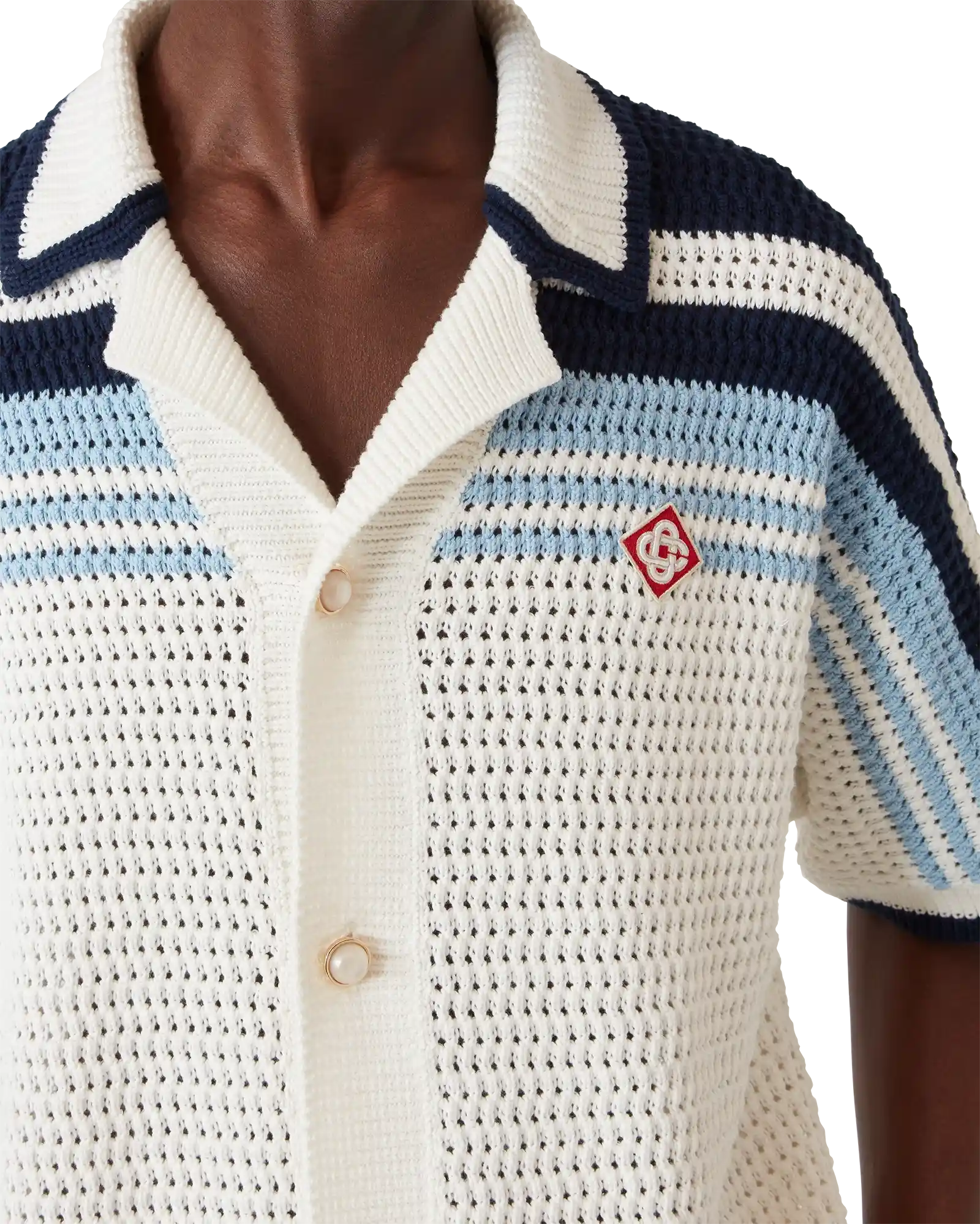 Tennis Cotton Crochet Short Sleeve Shirt