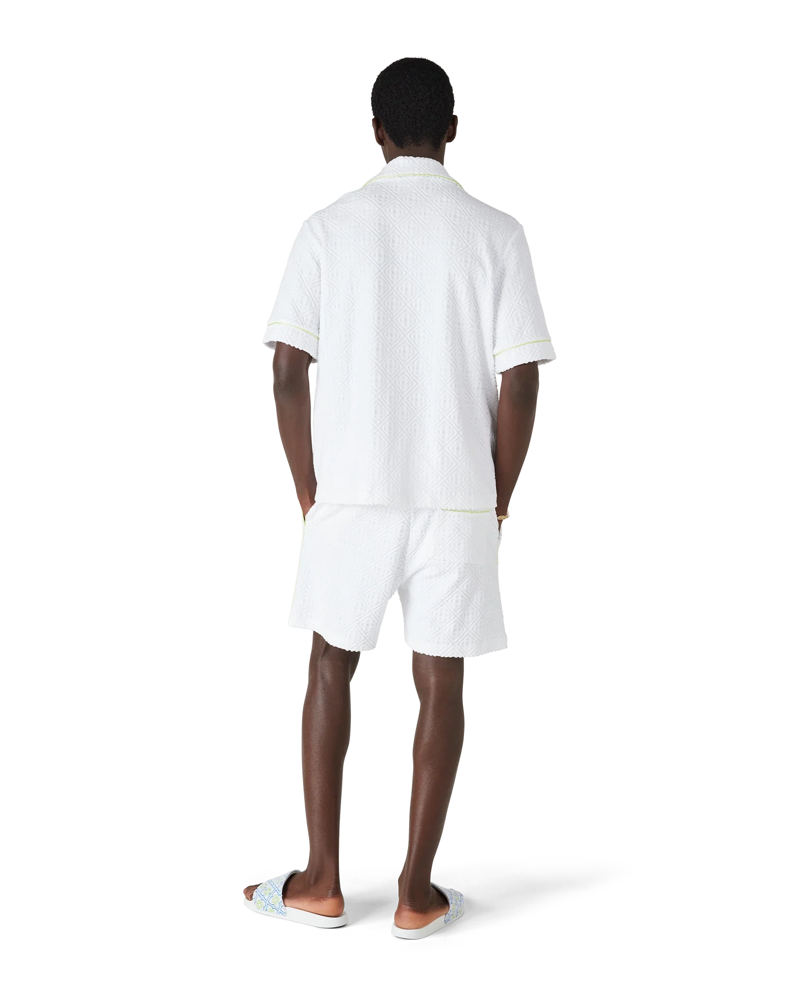 White Short Sleeve Towelling Shirt