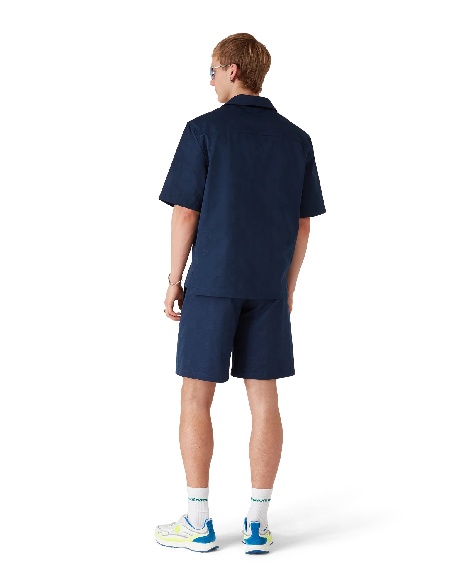Navy Monogram Shorts