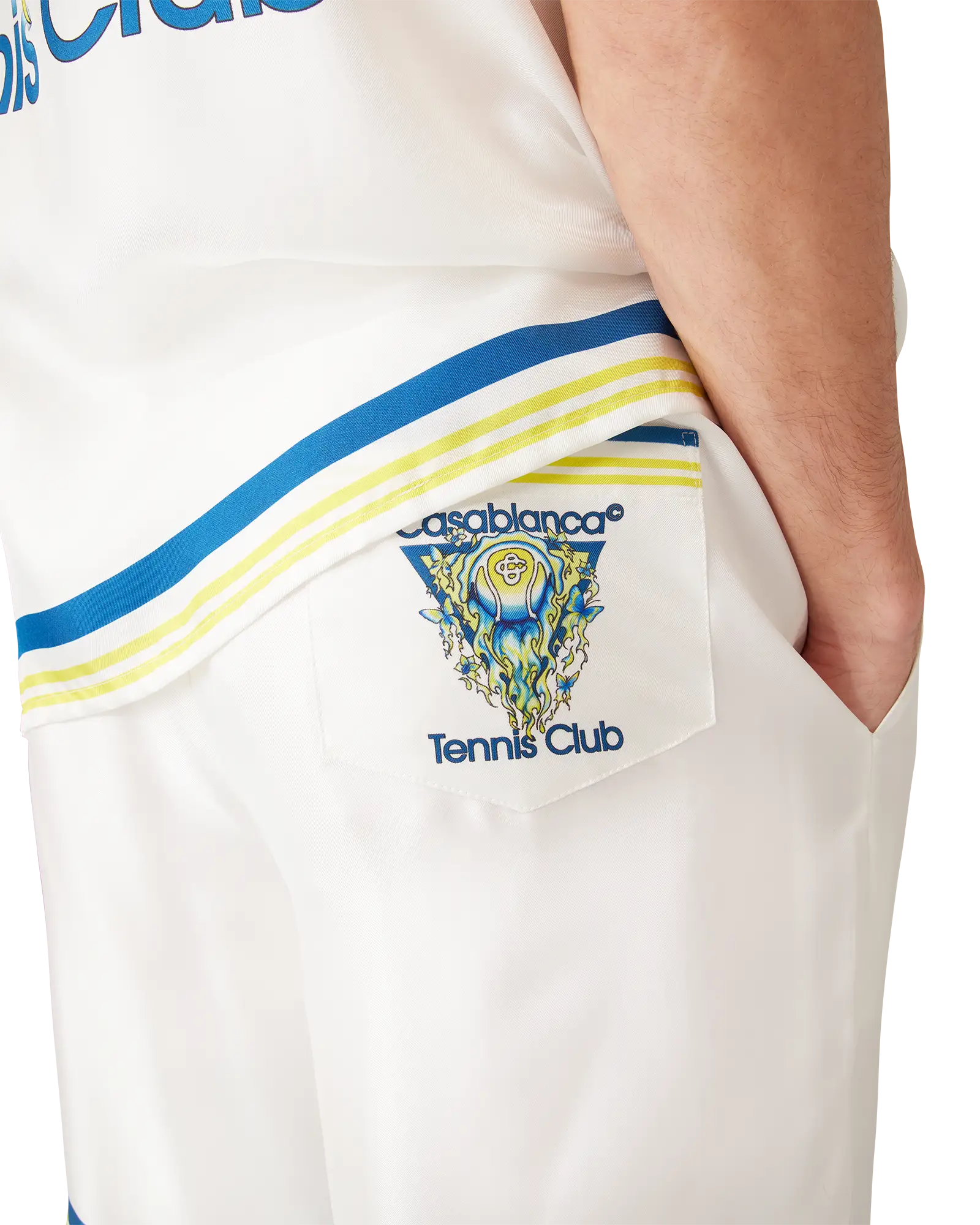 Flaming Tennis Club Icon Silk Shorts
