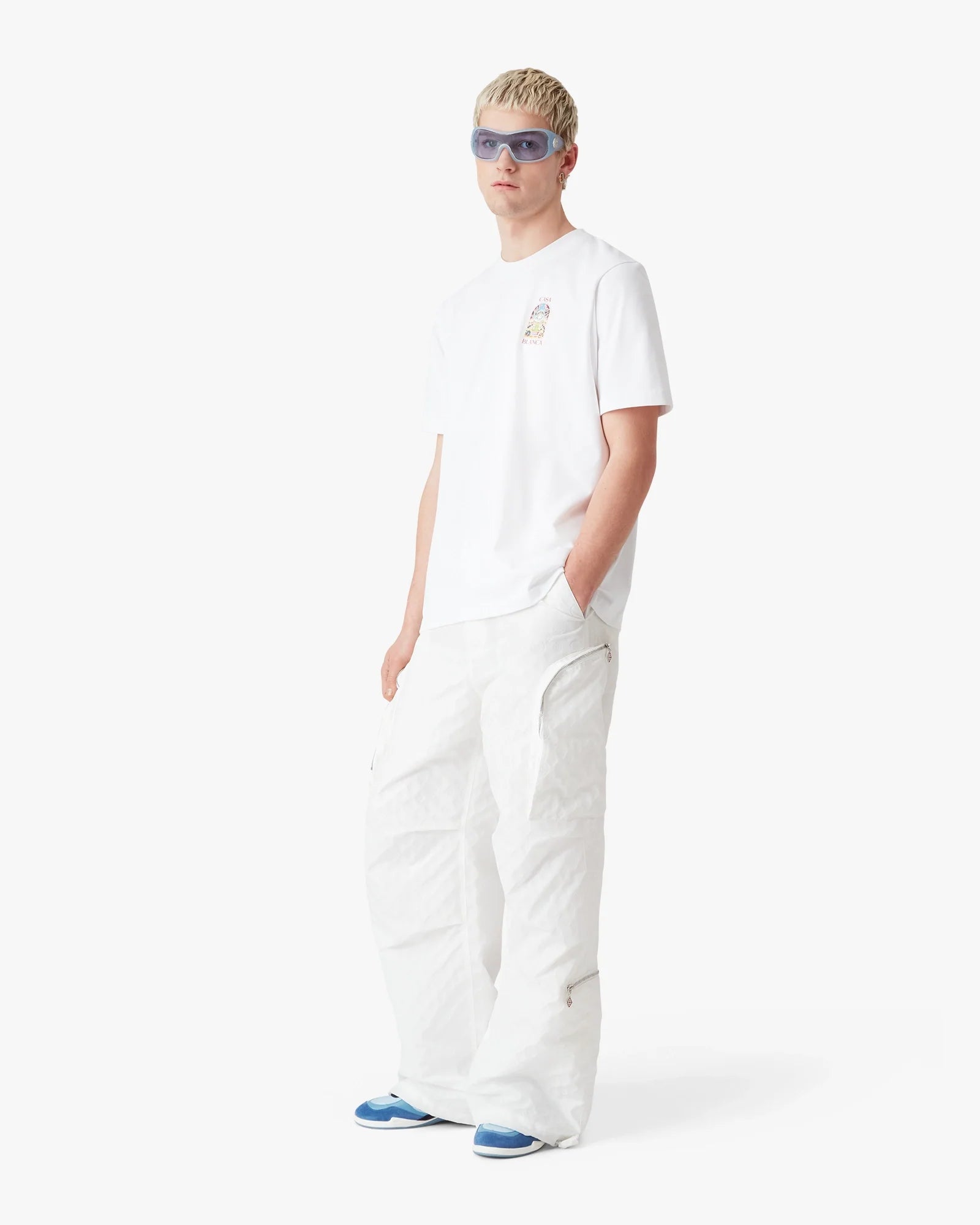 White Tennis Landscape Short Sleeve T-Shirt