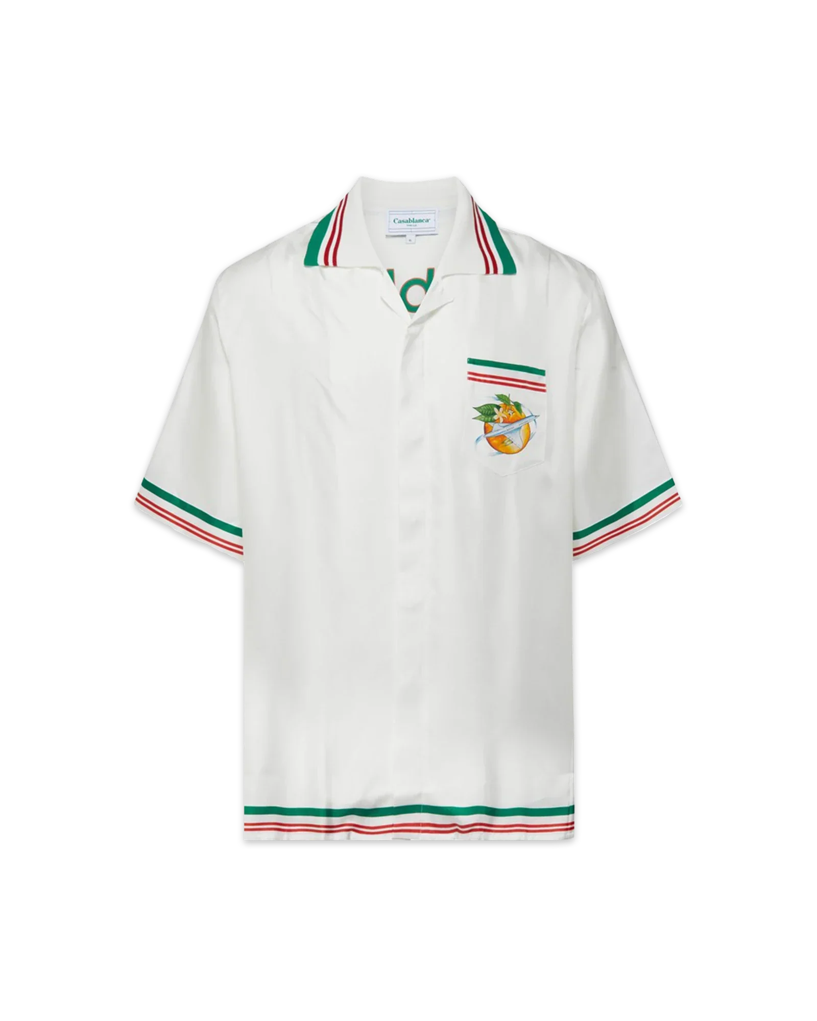 Orbite Au Tour De L'Orange Silk Shirt