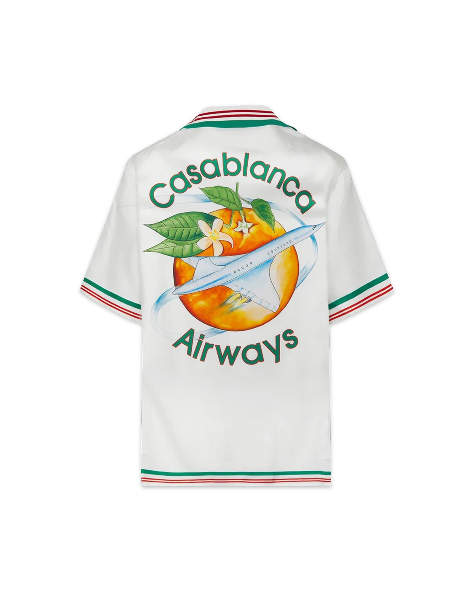 Orbite Au Tour De L'Orange Silk Shirt