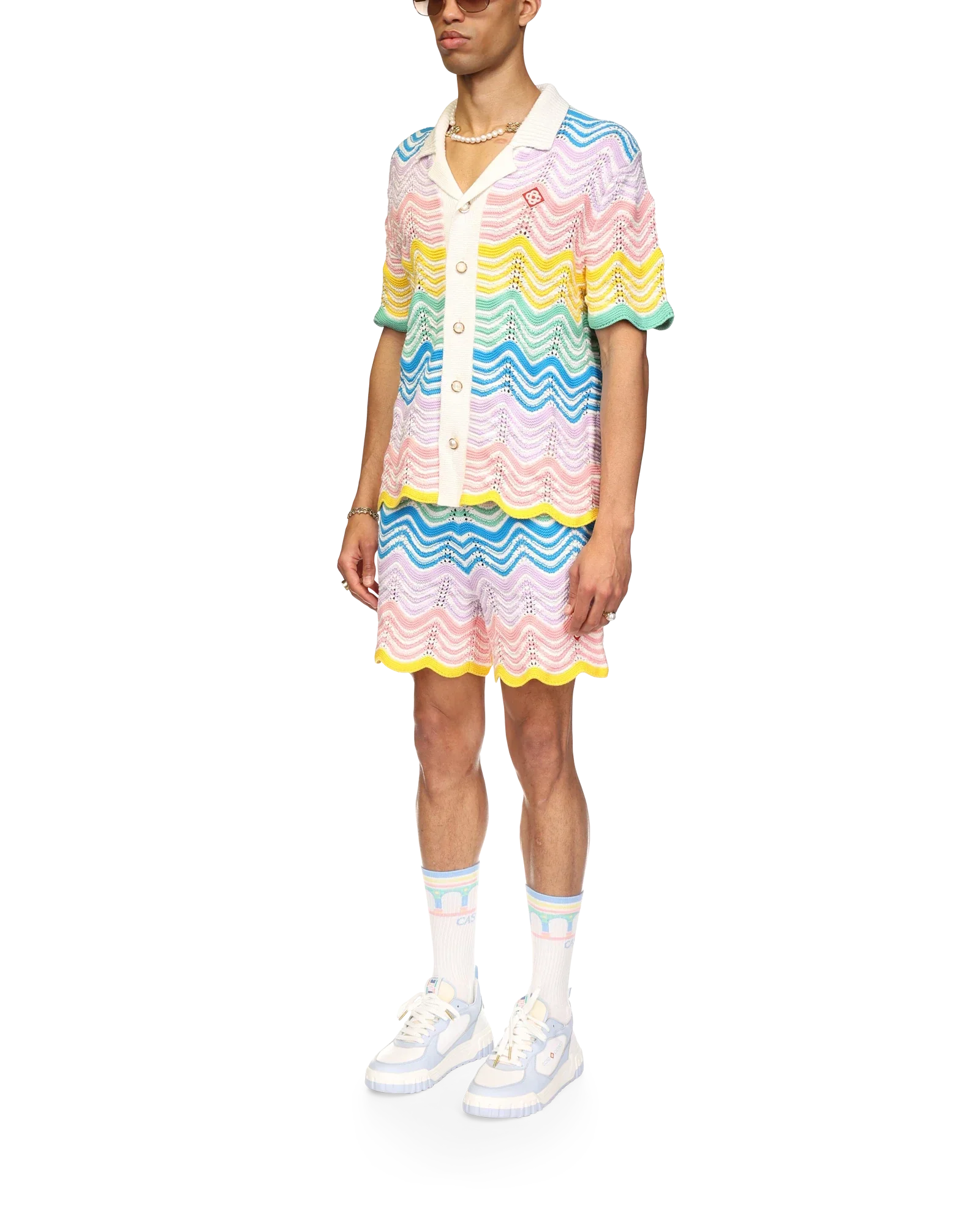 Gradient Wave Knit Shirt