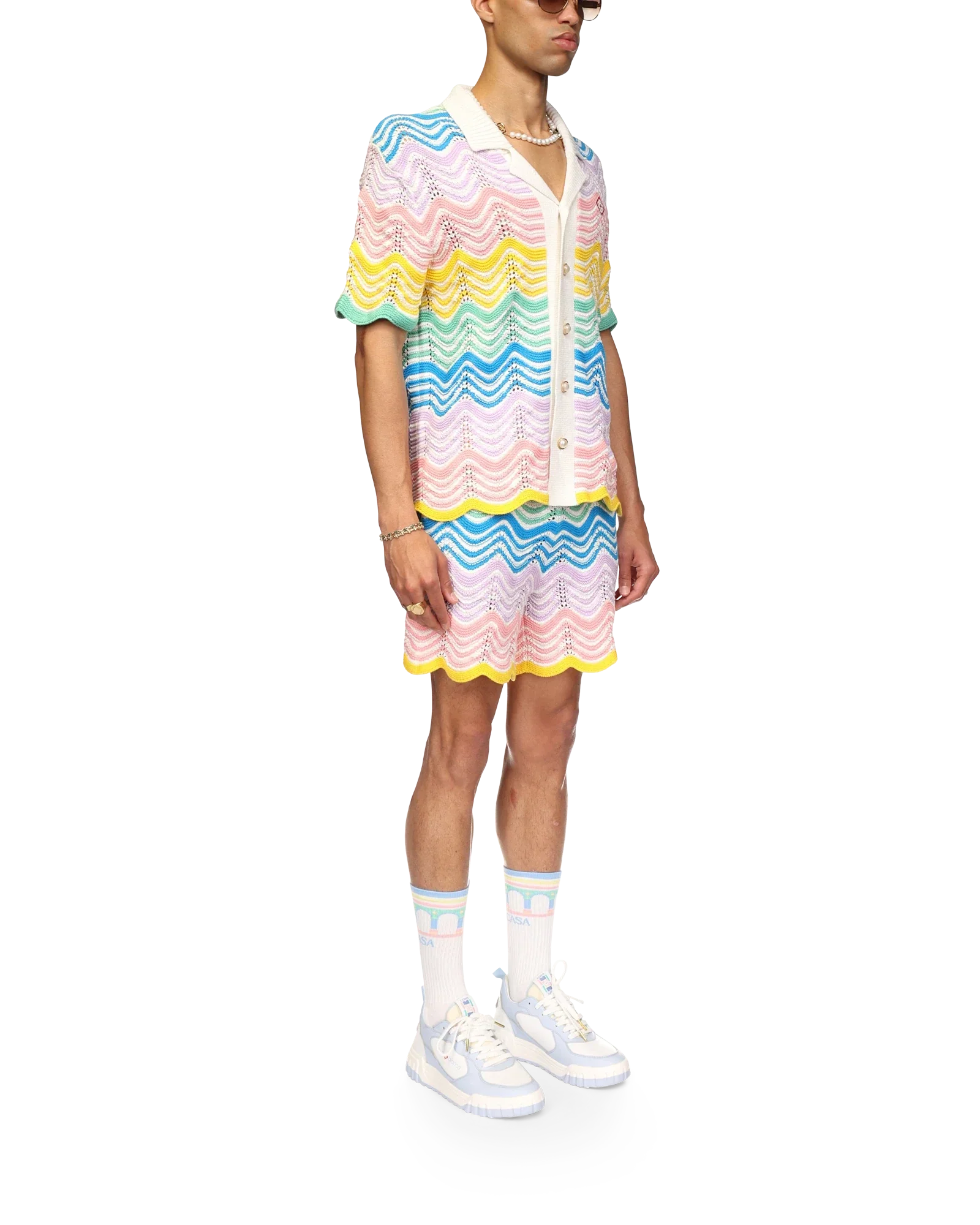 Gradient Wave Knit Shirt