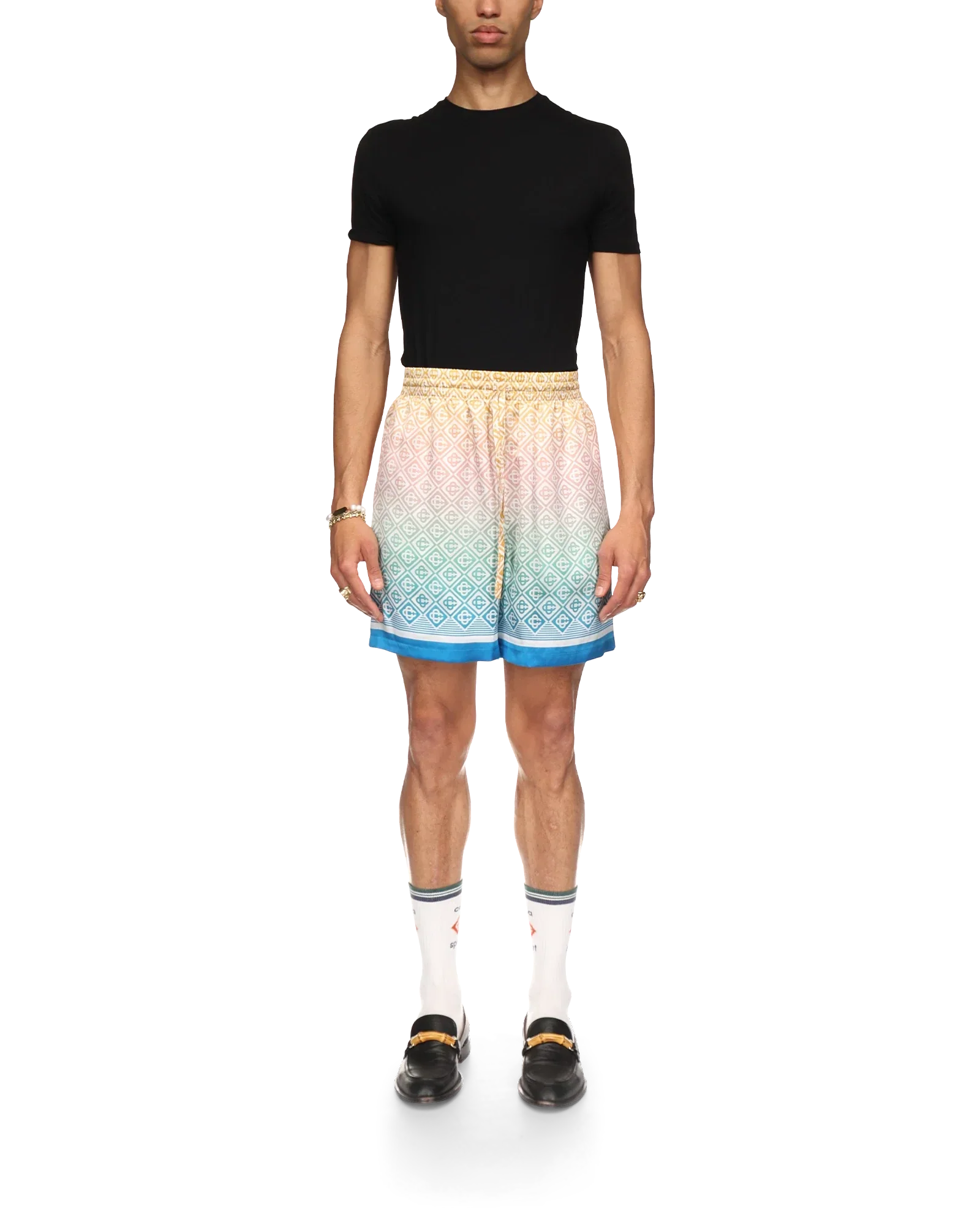 Gradient Monogram Silk Shorts