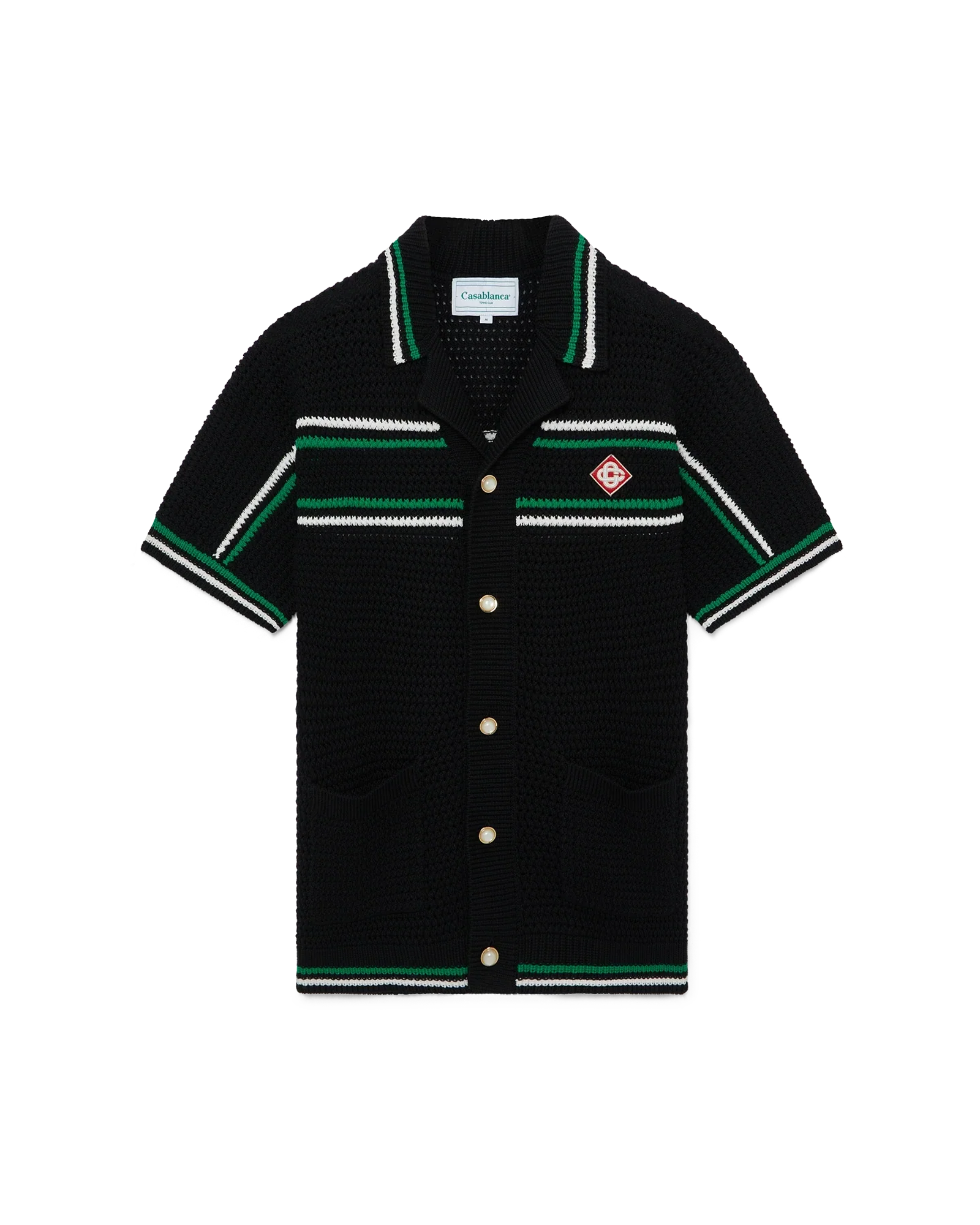 Tennis Short Sleeve Crochet Shirt