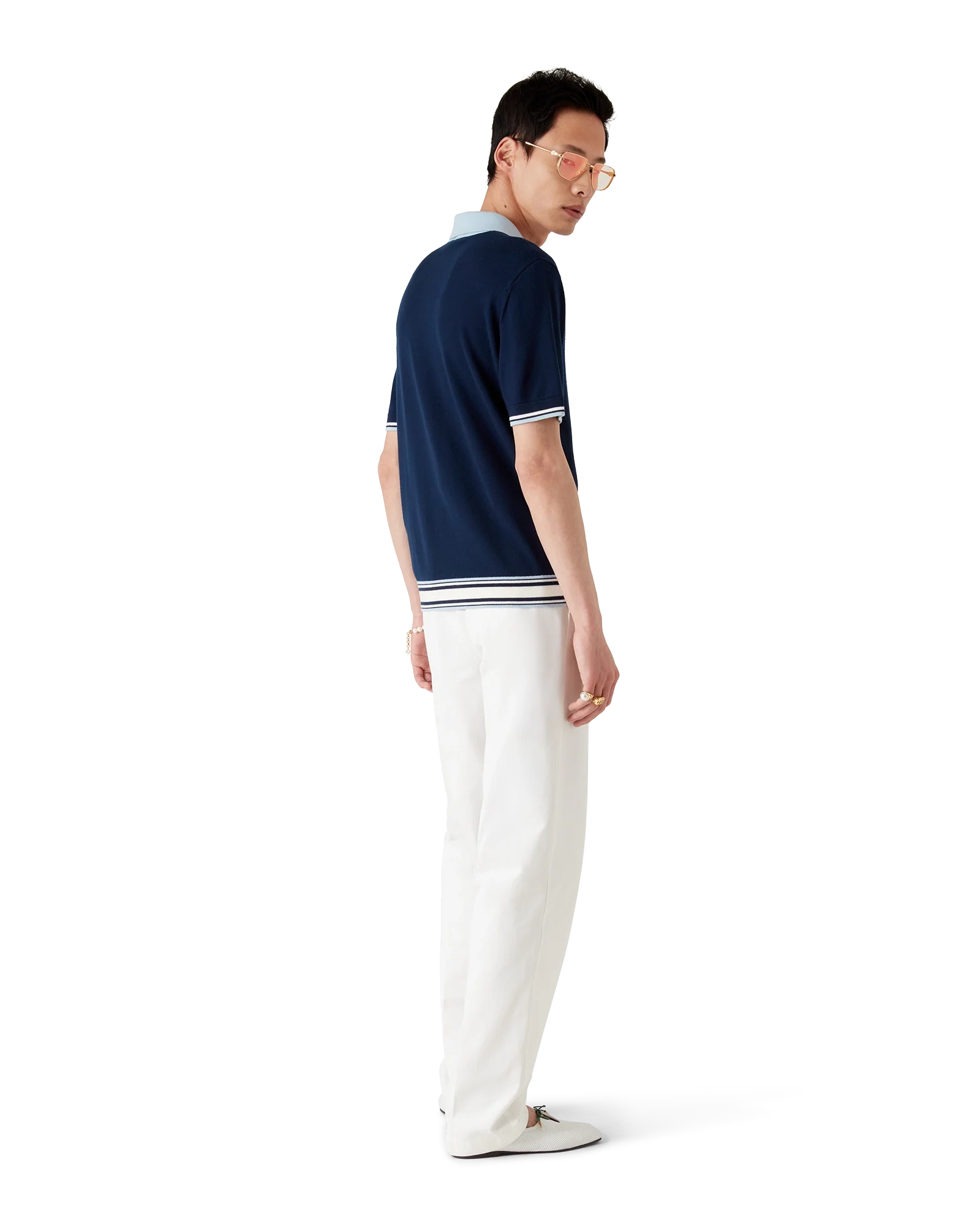 Merino Knit Tennis Polo Shirt