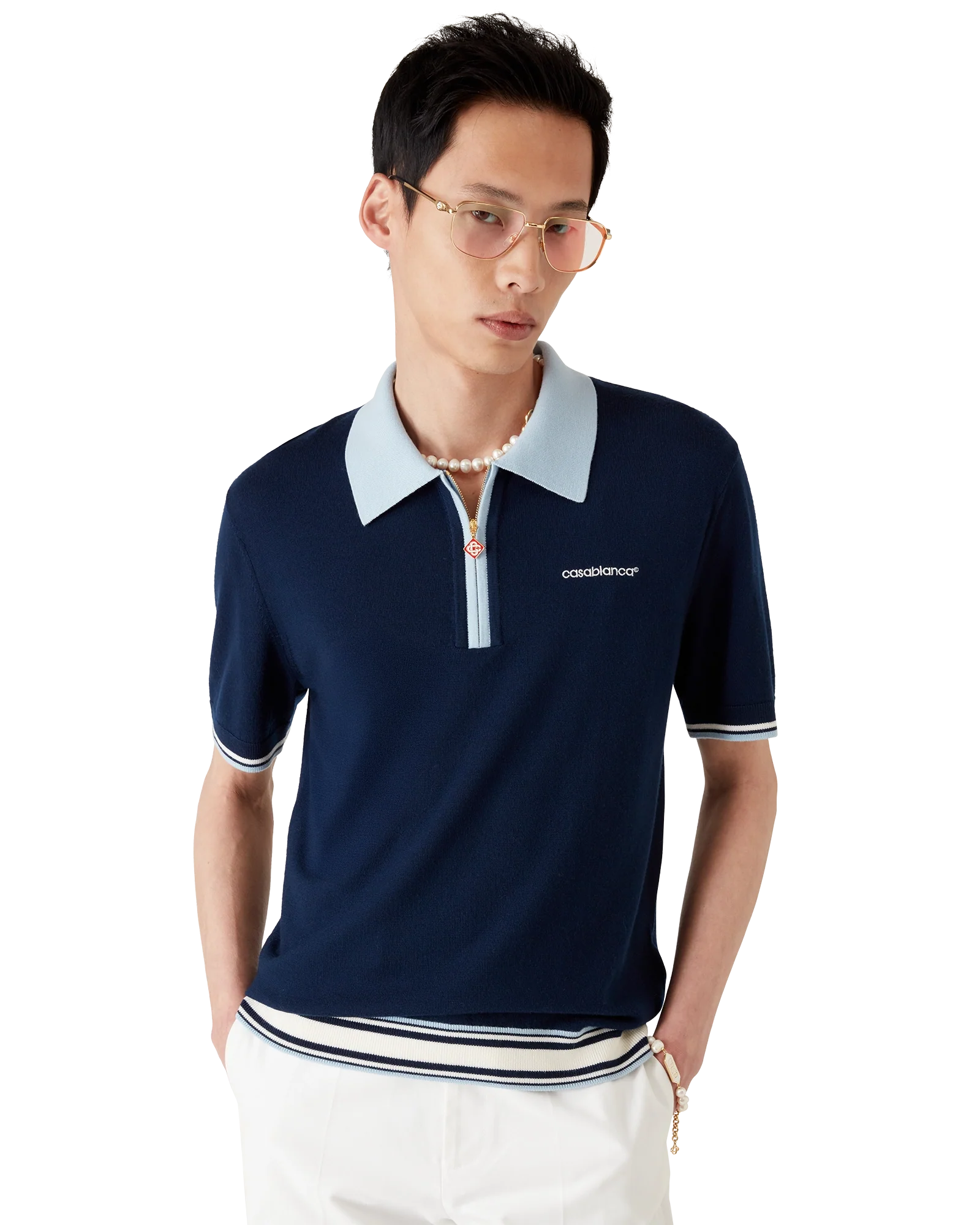 Merino Knit Tennis Polo Shirt