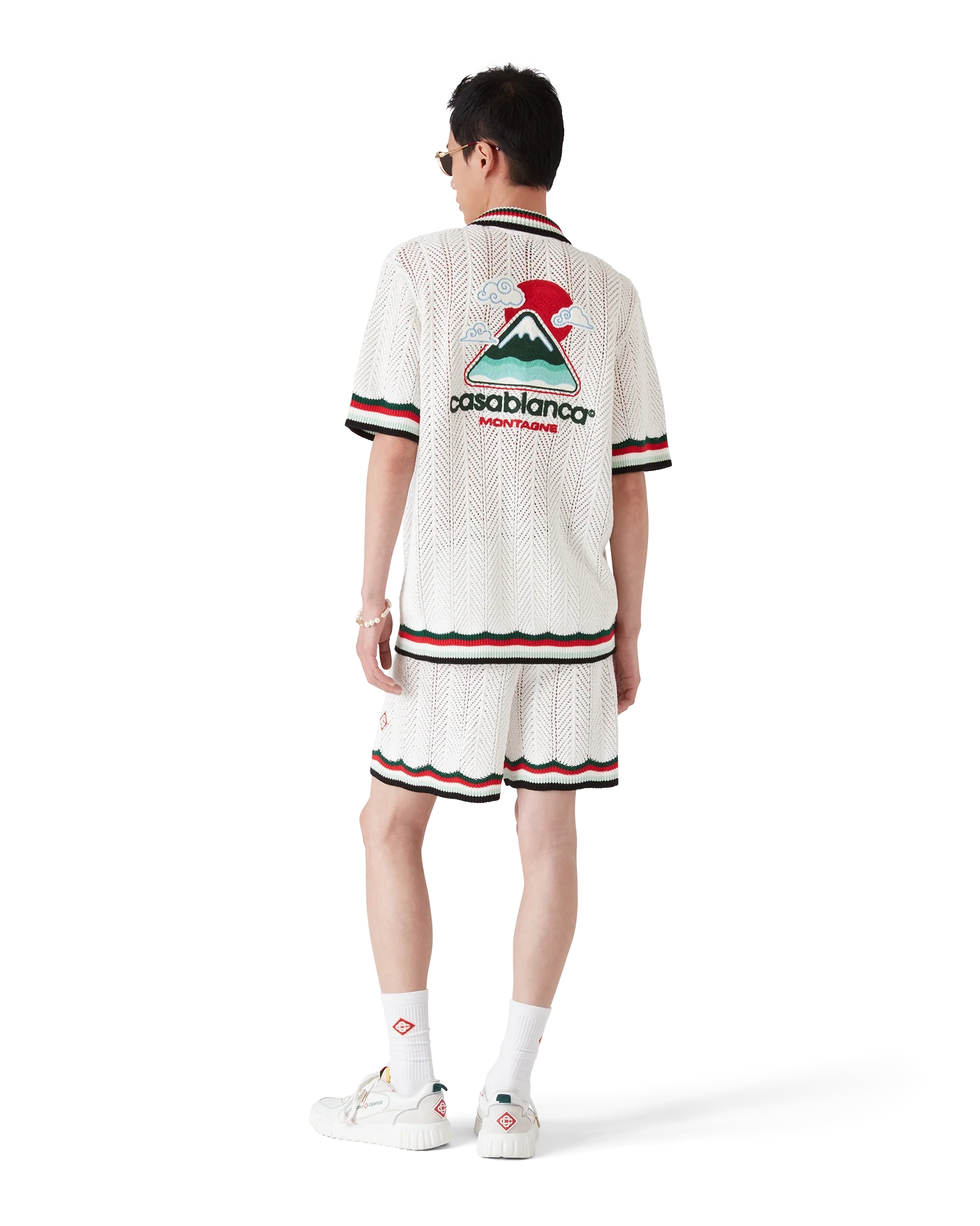 Cotton Montagne Ondulee Short Sleeve Crochet Shirt