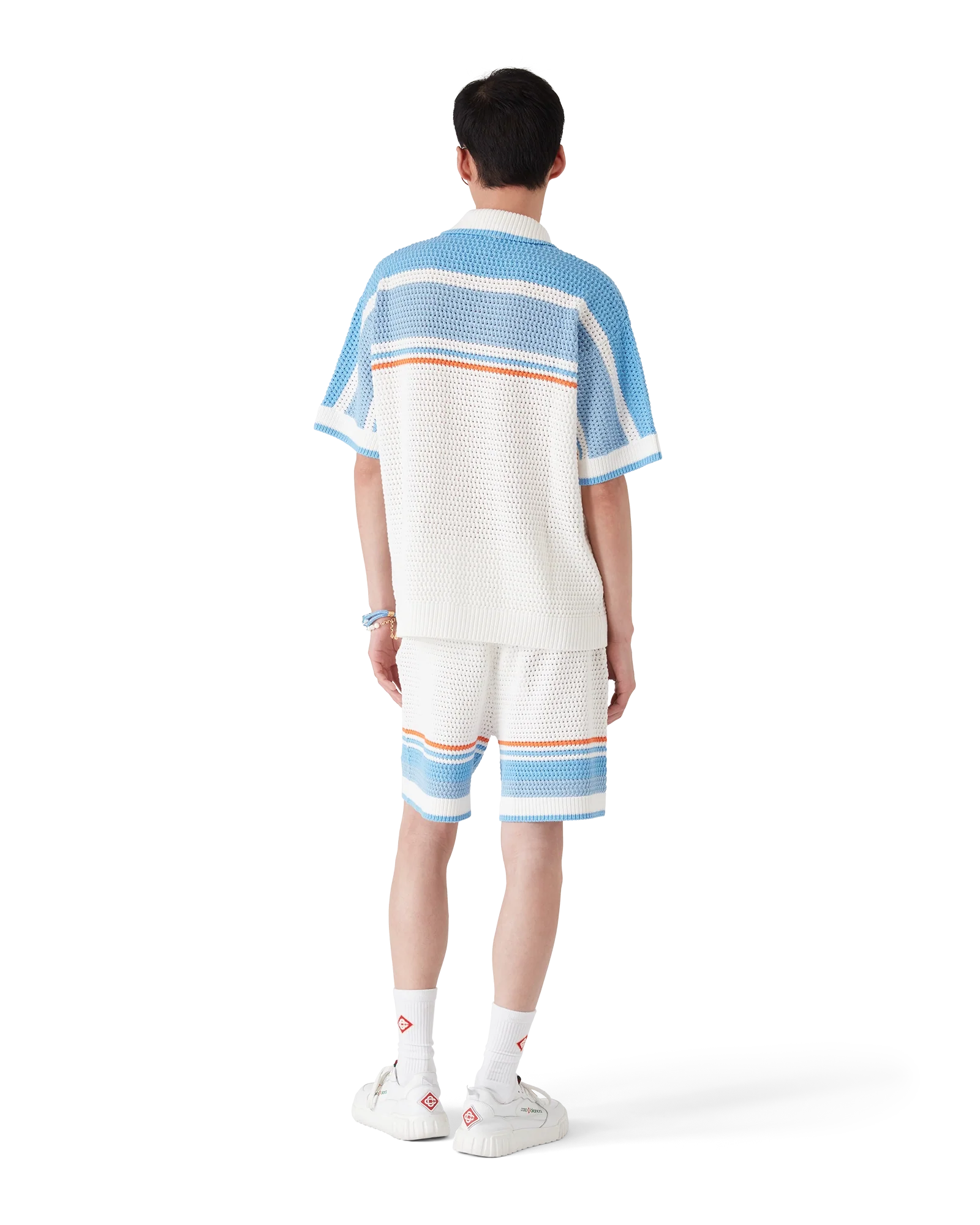 Cotton Tennis Short Sleeve Crochet Shirt