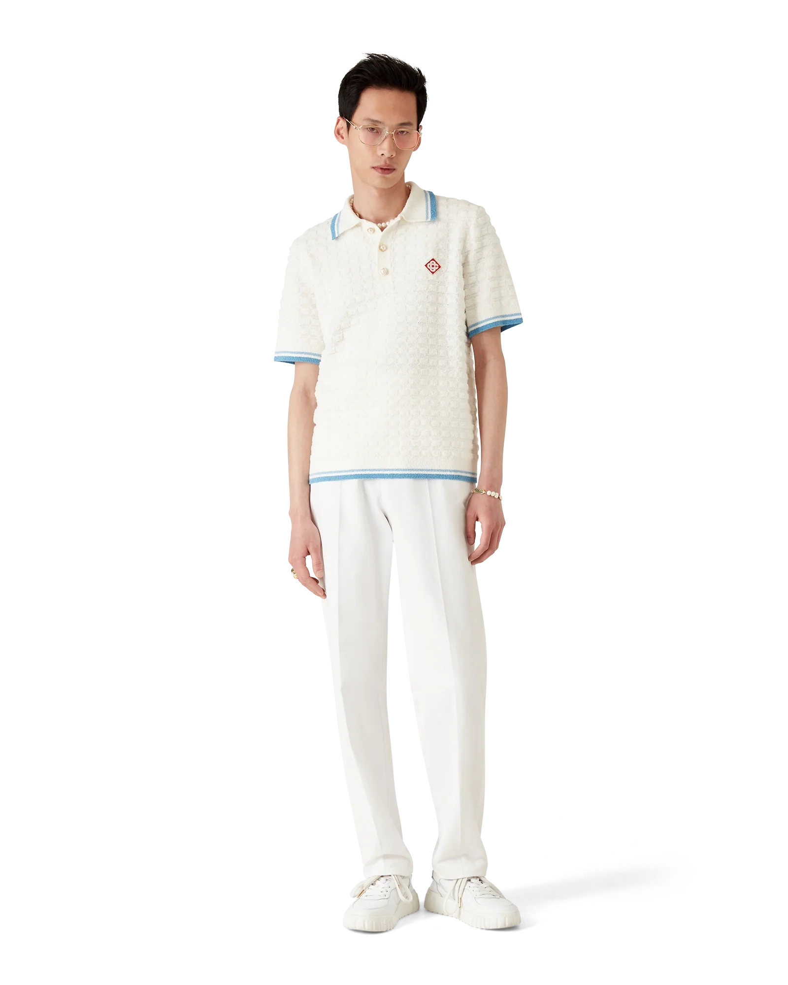 Cotton Boucle Polo Shirt