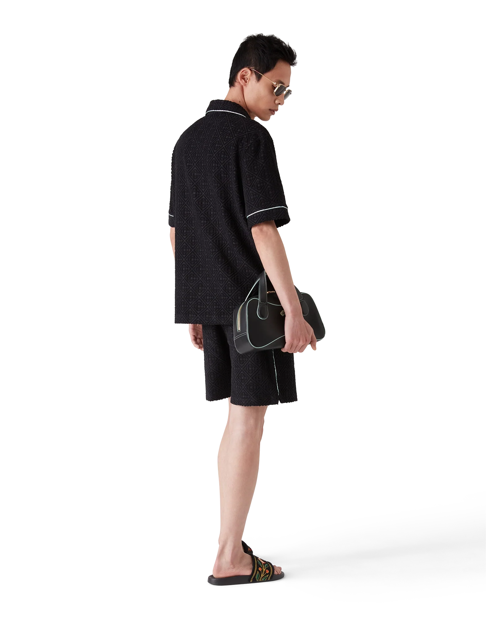 Monogram Jacquard Short Sleeve Towelling Shirt