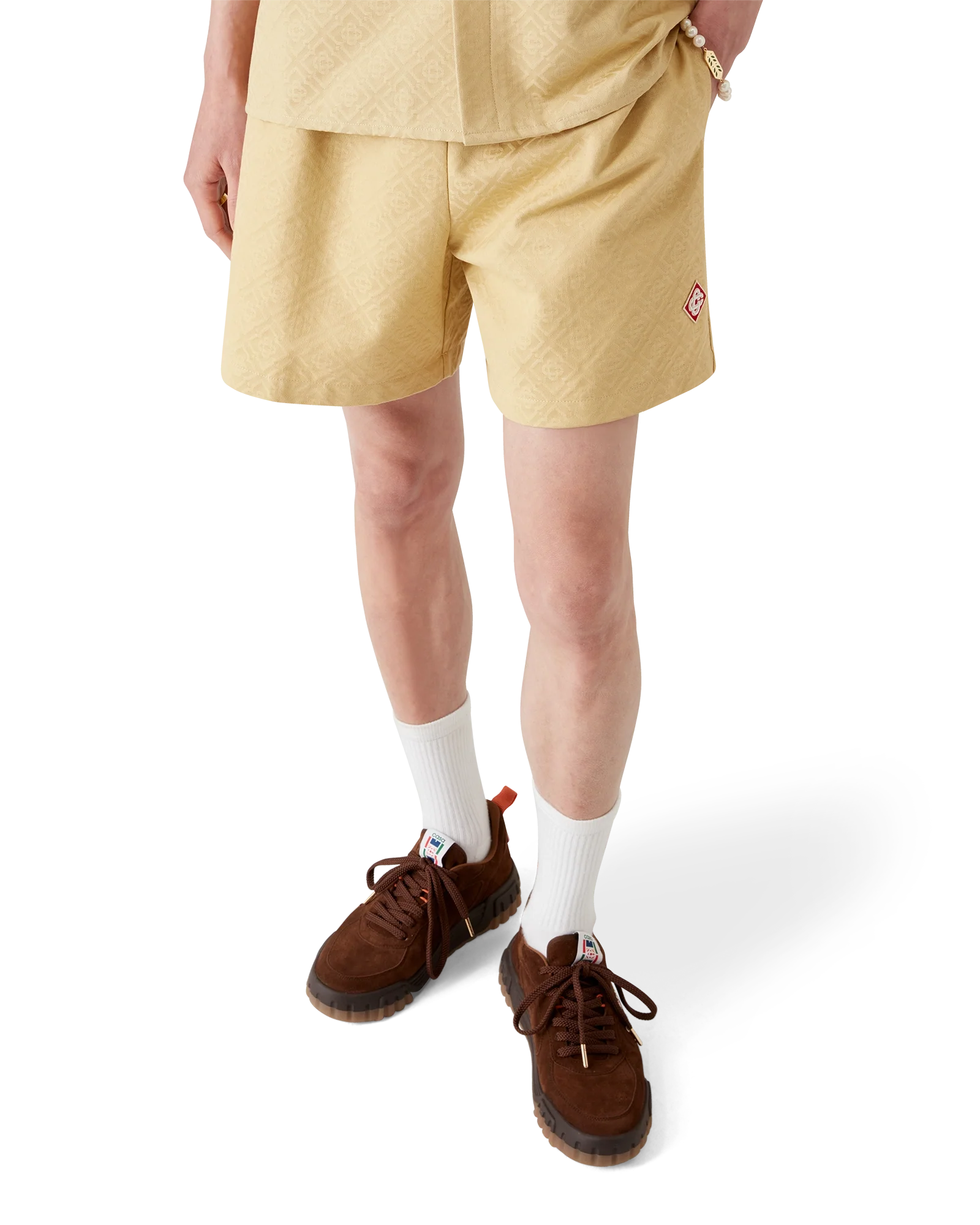 Cotton Monogram Jacquard Shorts