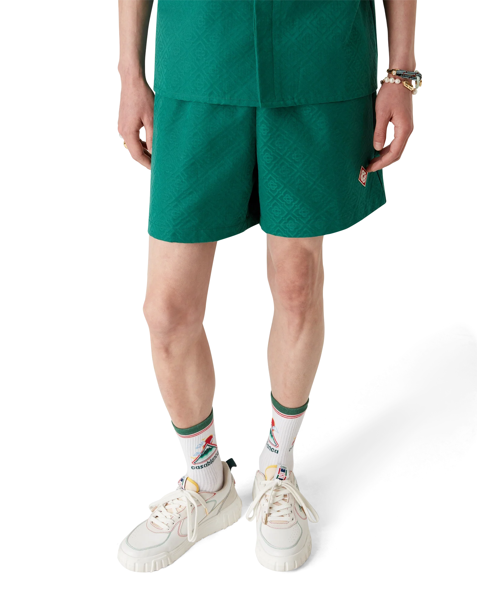 Cotton Monogram Jacquard Shorts