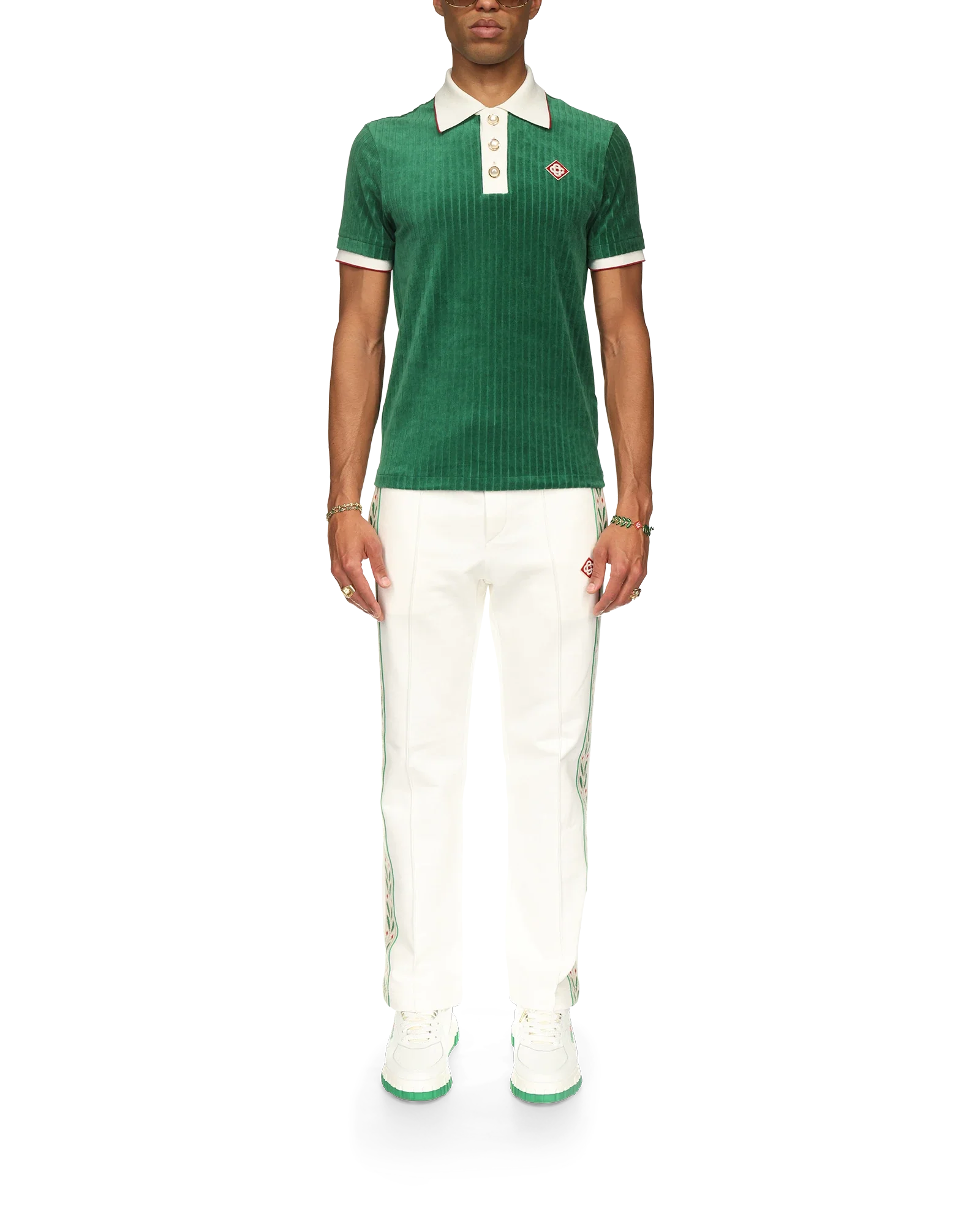 Rib Velour Polo Shirt