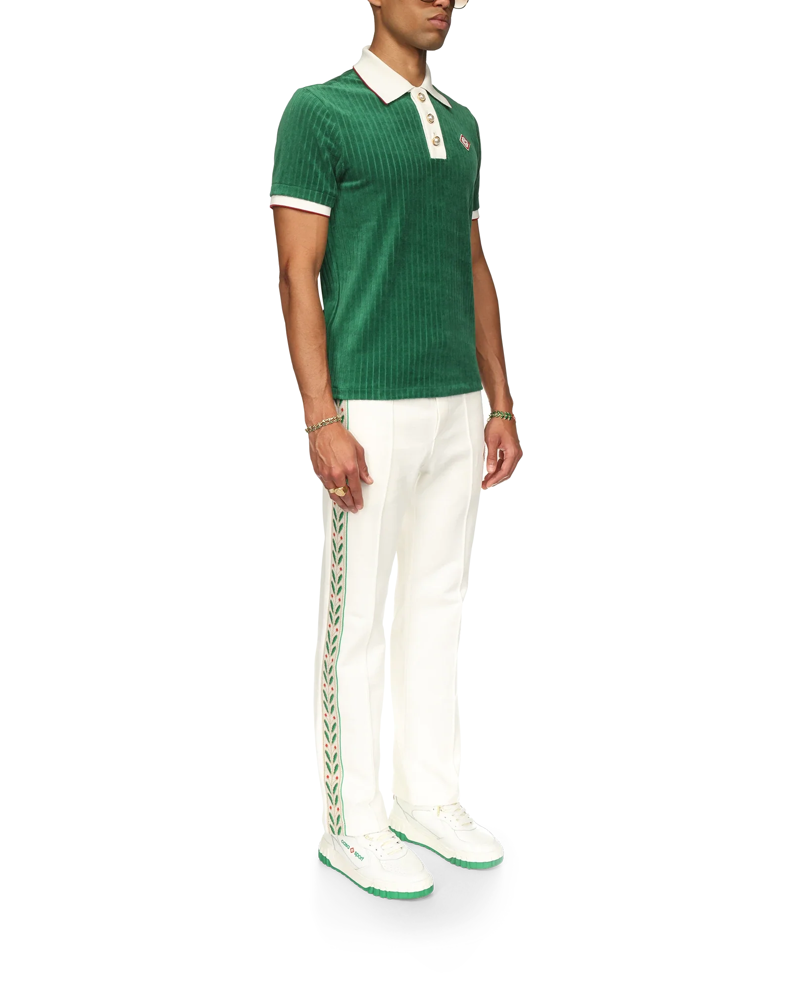 Rib Velour Polo Shirt
