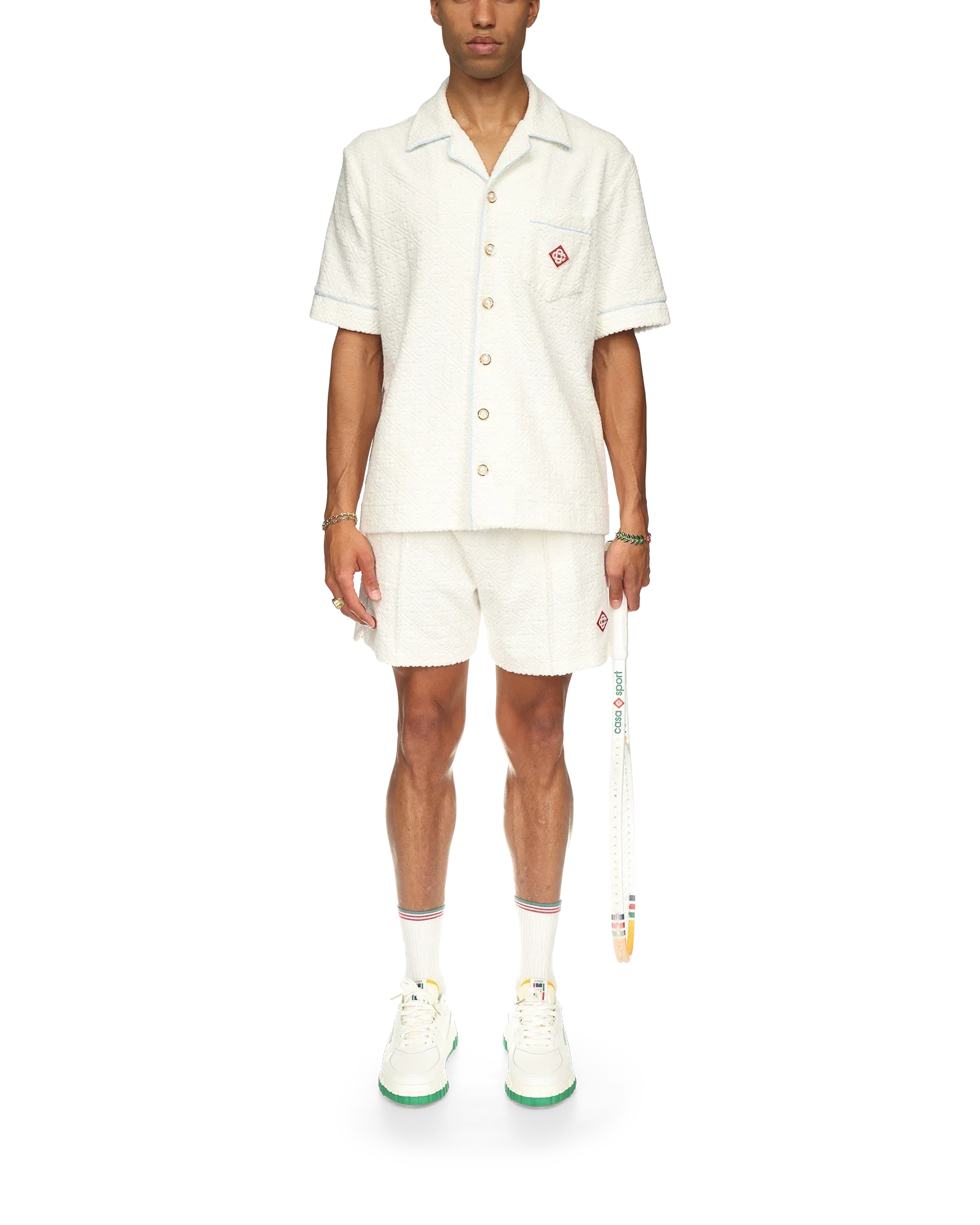 Monogram Terry Short Sleeve Shirt