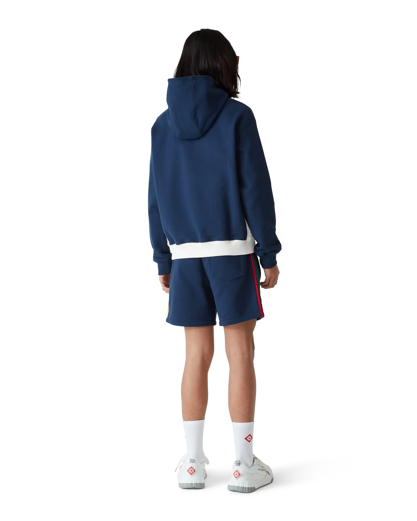 Colourblock Quarter Zip Hooded Sweatshirt