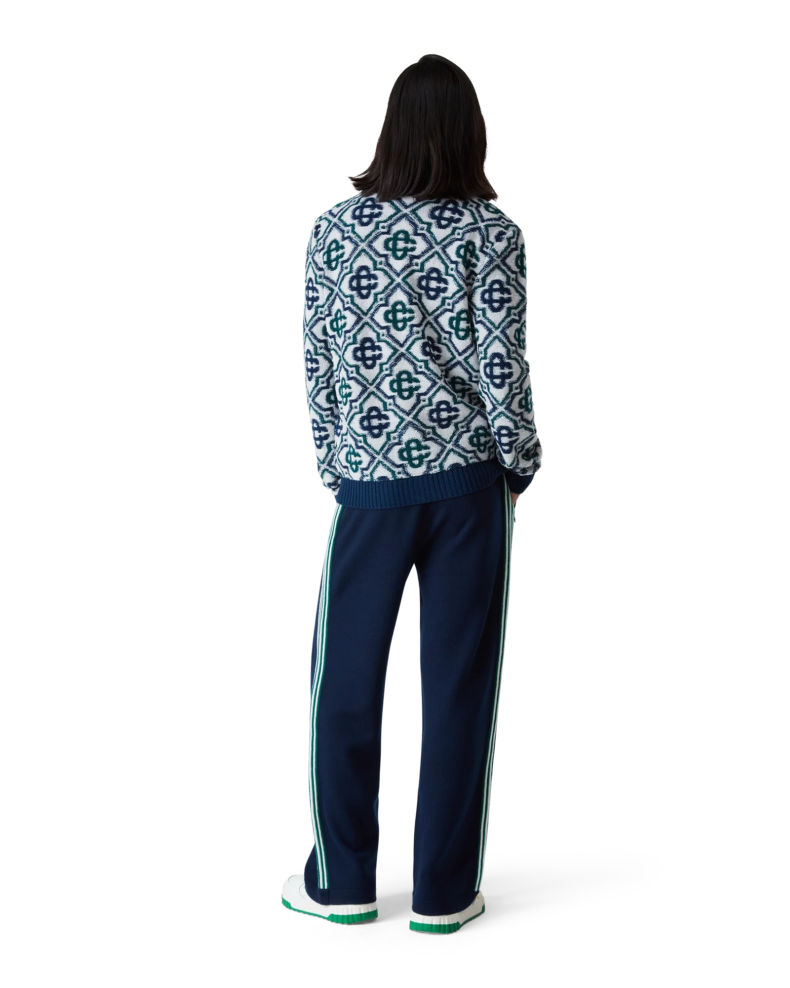 Monogram Knit Zip Jumper