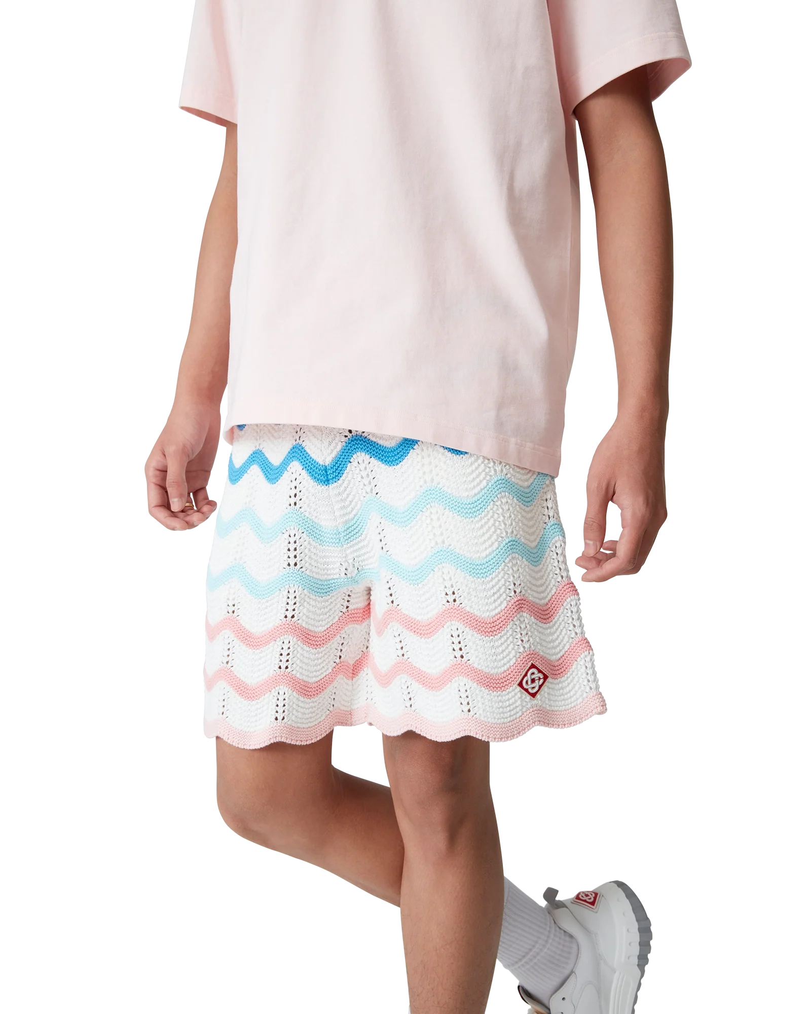 Gradient Wave Crochet Shorts