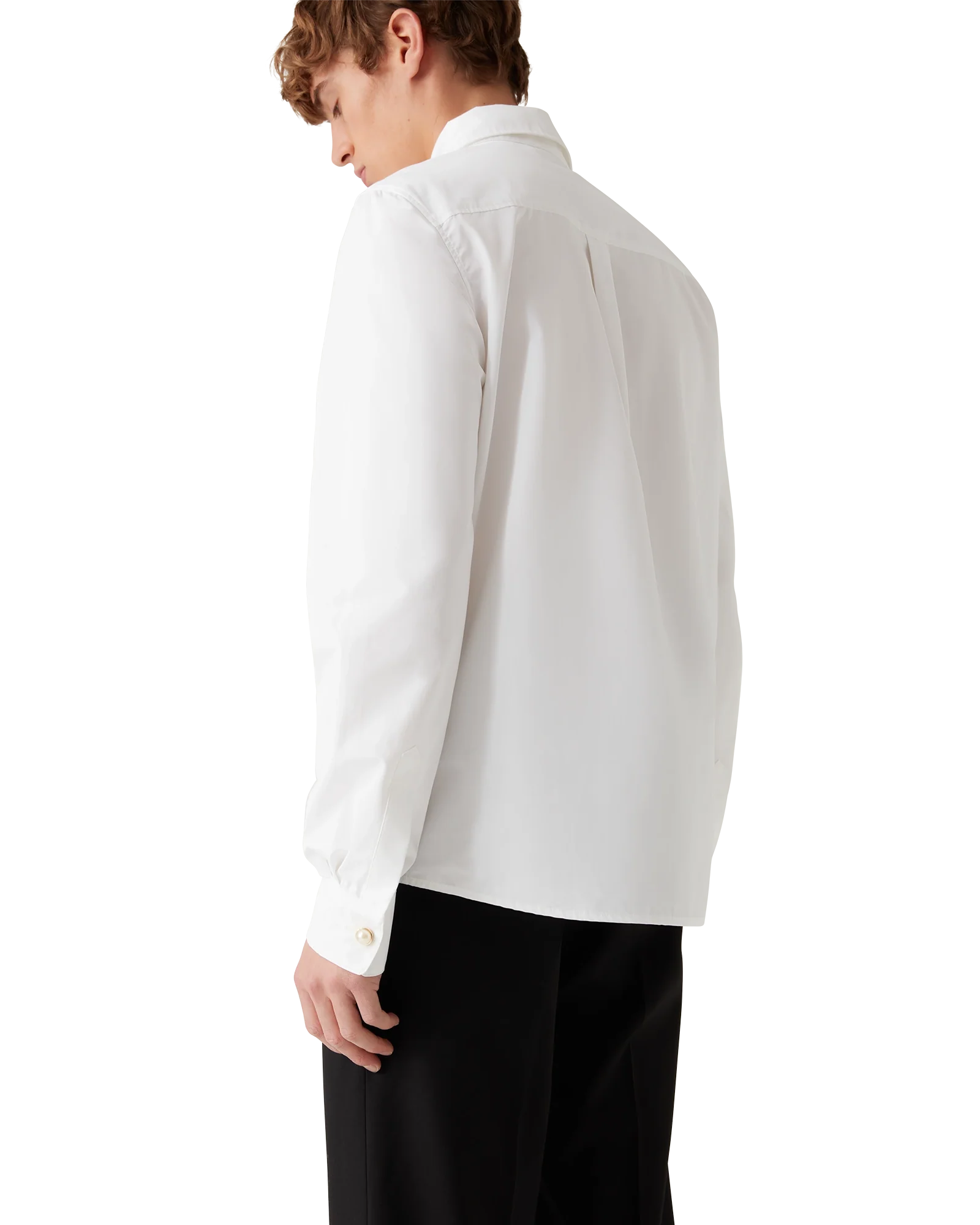 Pearl Diamond Patch Cotton Shirt