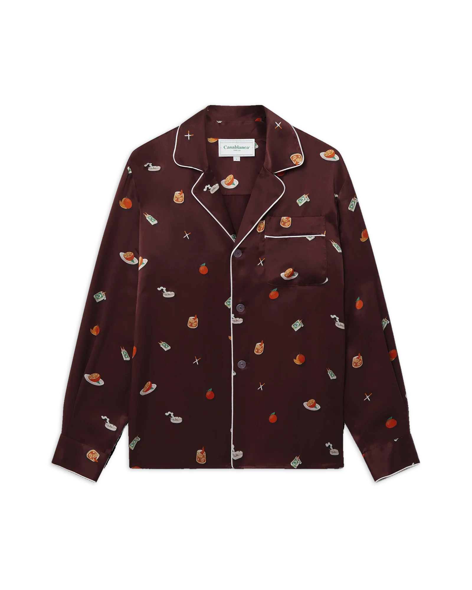 Vices Silk Satin Pyjama Shirt