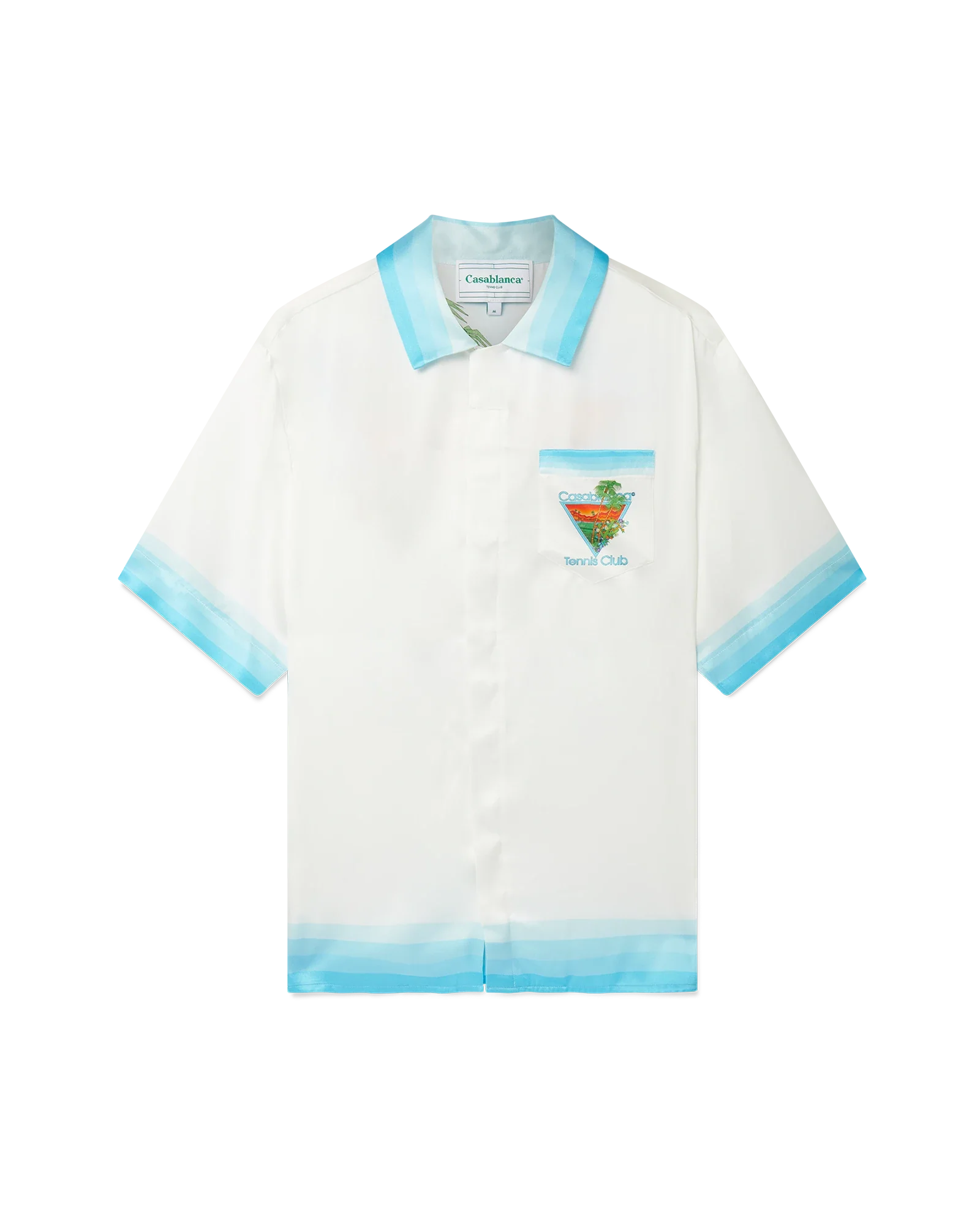 Palm Springs Icon Blue Cuban Collar Silk Shirt