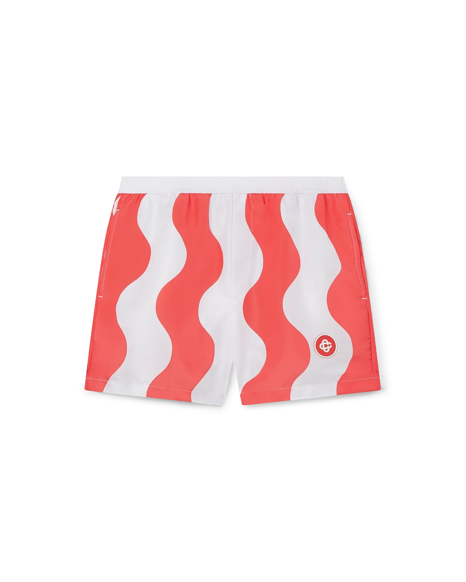 Red Memphis Wave Swim Trunks