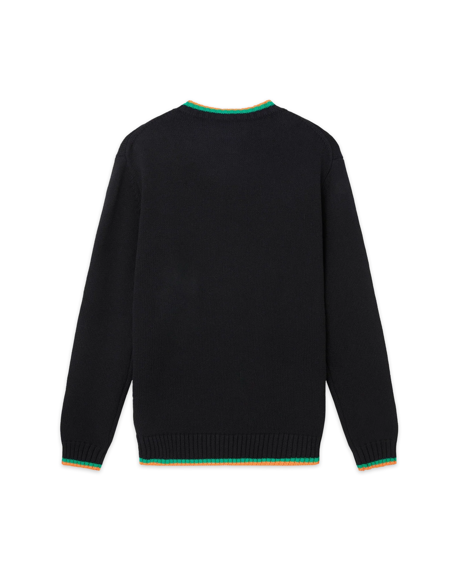 Cactus Et Orange Intarsia Sweater