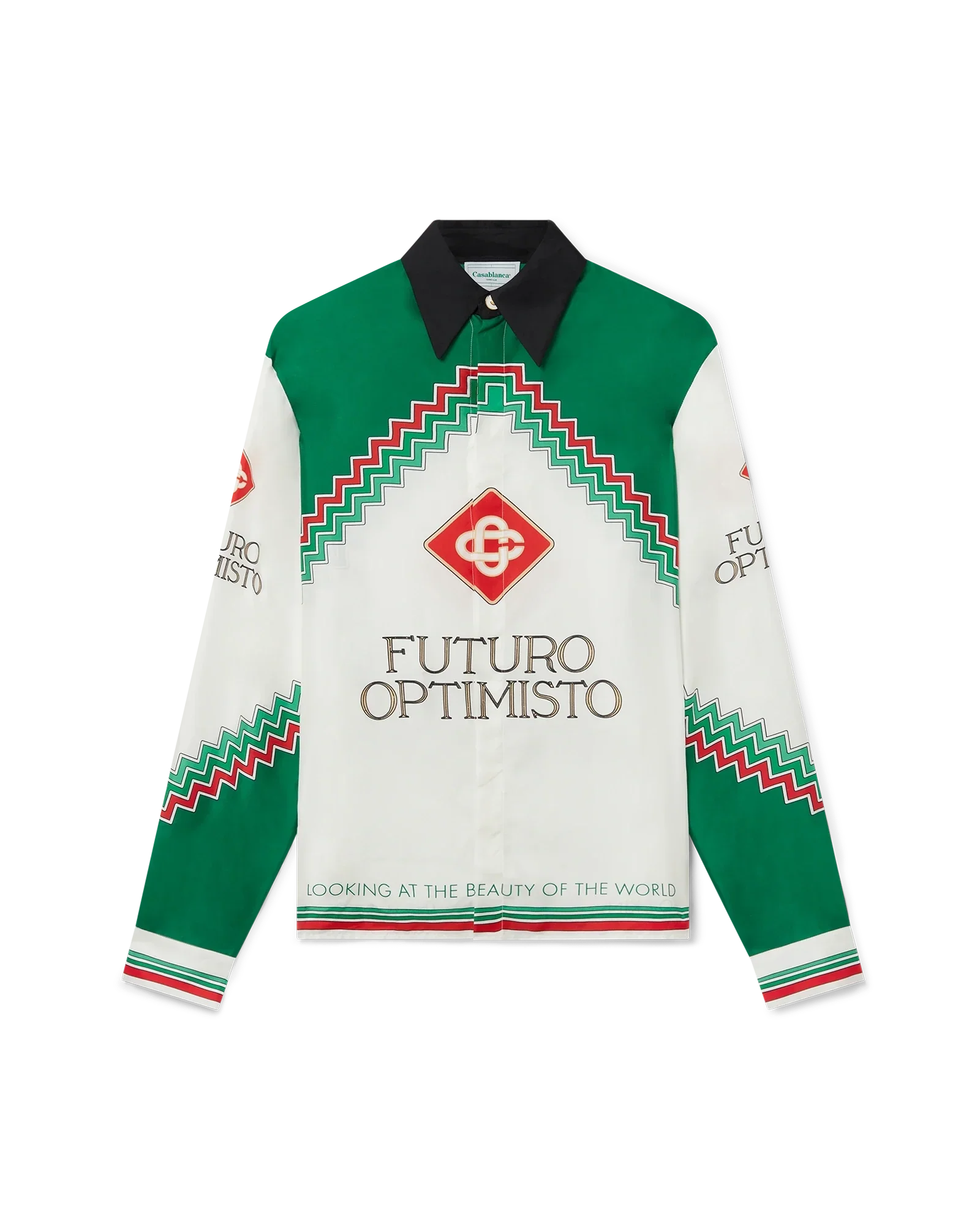 Futuro Optimisto Long Sleeve Silk Shirt