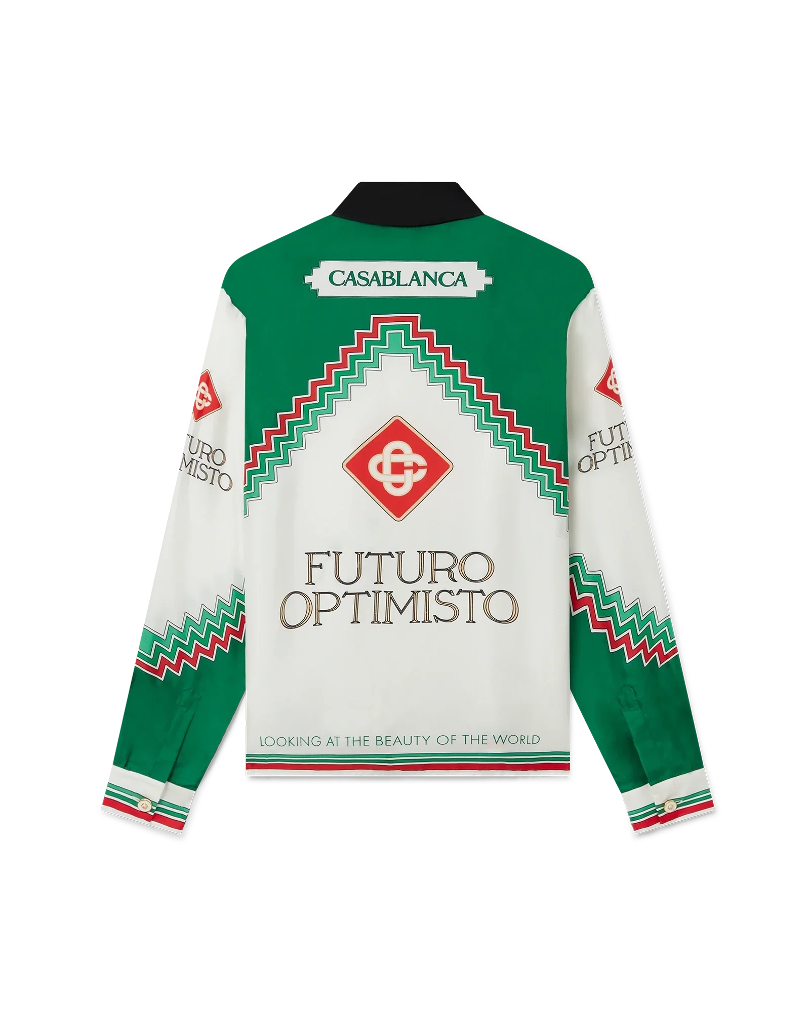 Futuro Optimisto Long Sleeve Silk Shirt