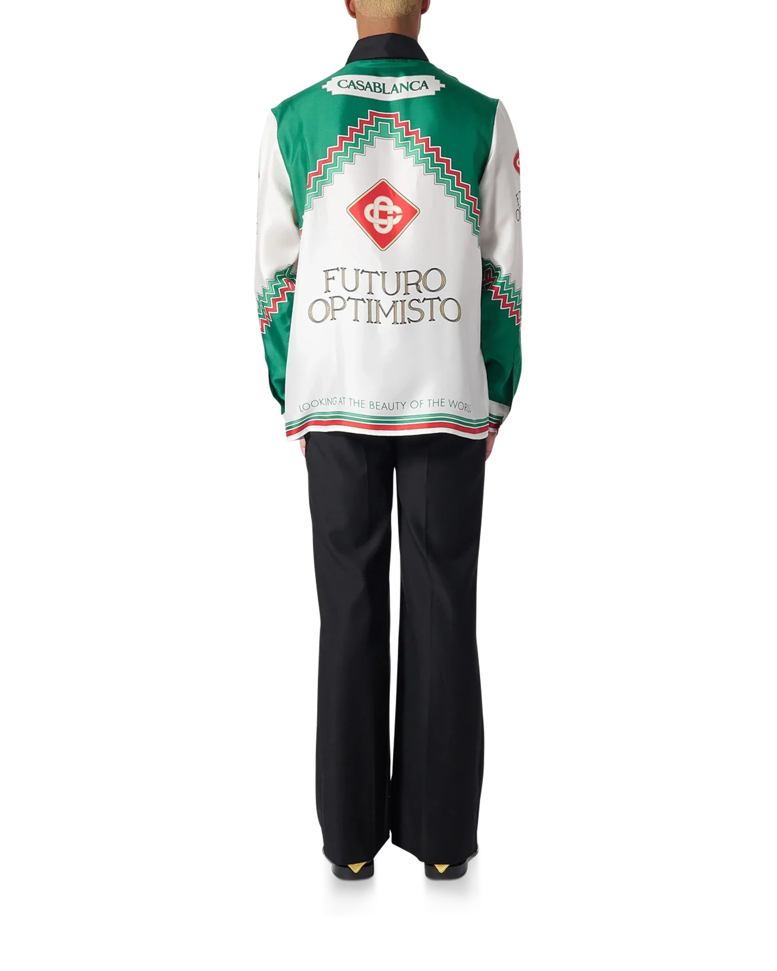 Futuro Optimisto Long Sleeve Silk Shirt