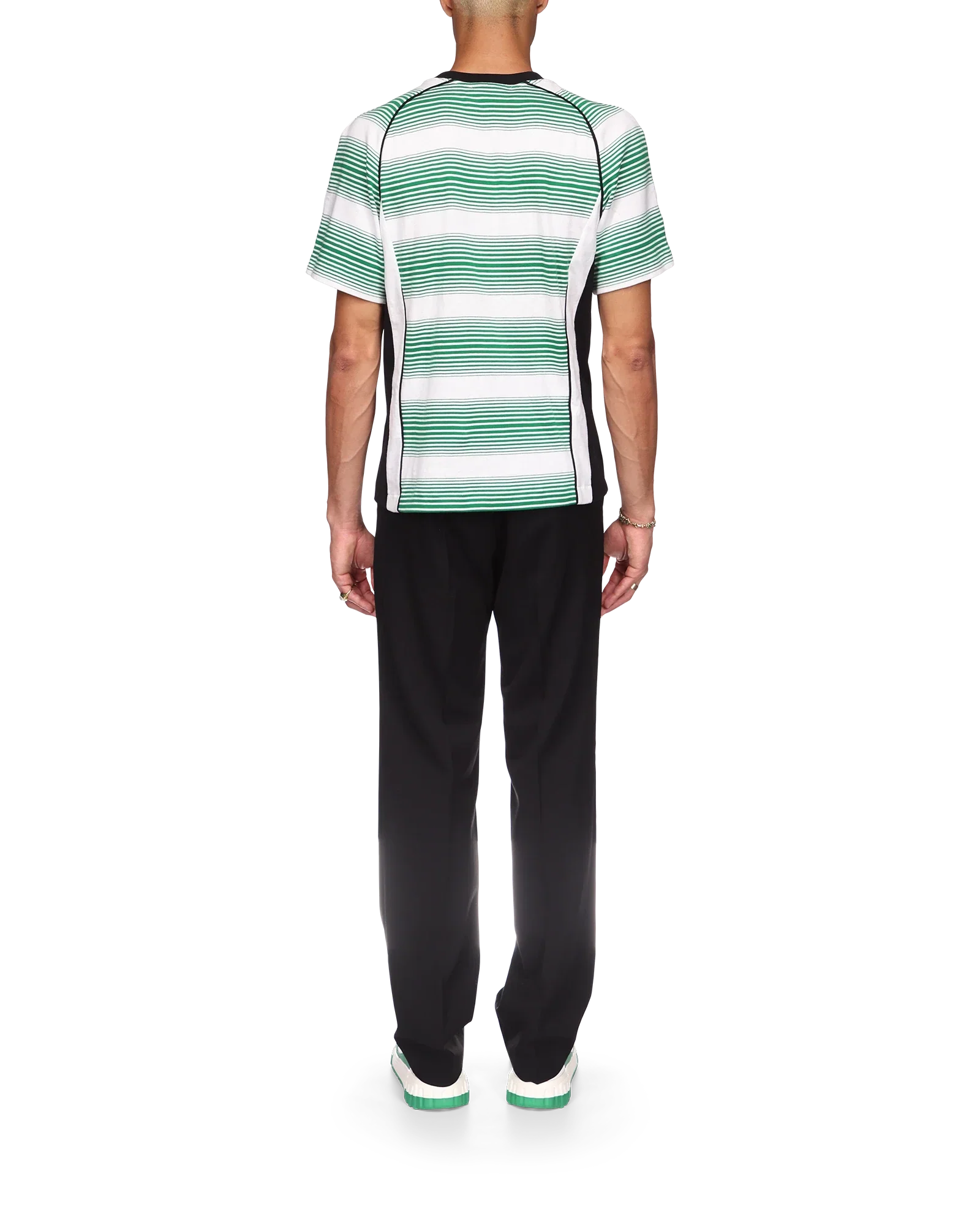 Gradient Stripe Panelled T-Shirt