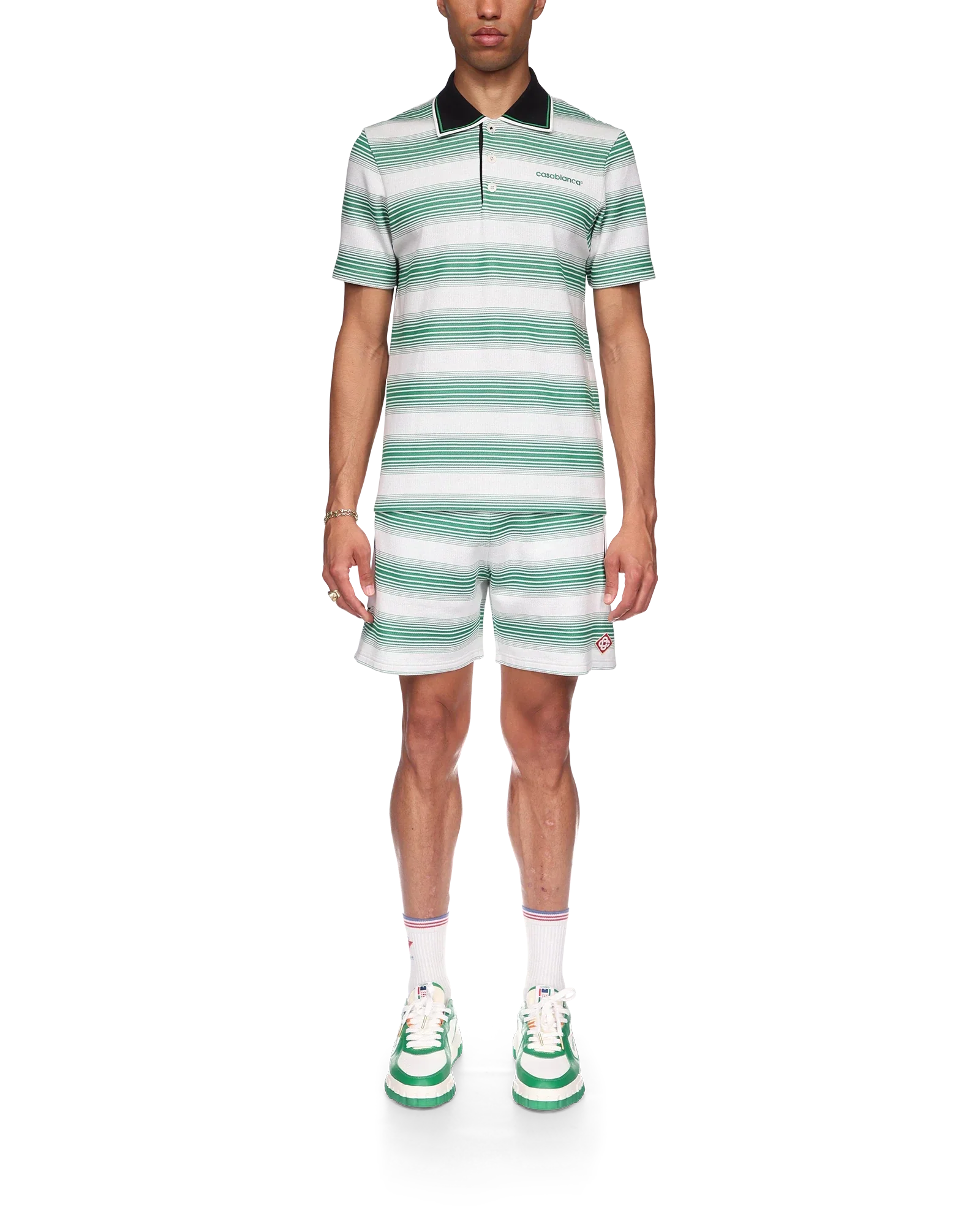 Gradient Stripe Polo Shirt